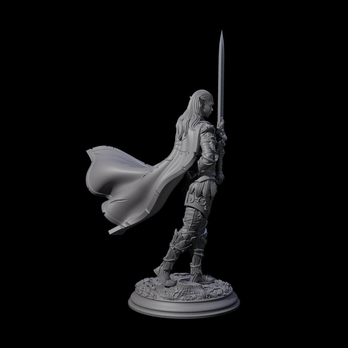 Devout Elven Blade Dancer Miniature for Dungeons and Dragons, Pathfinder or other TTRPGs