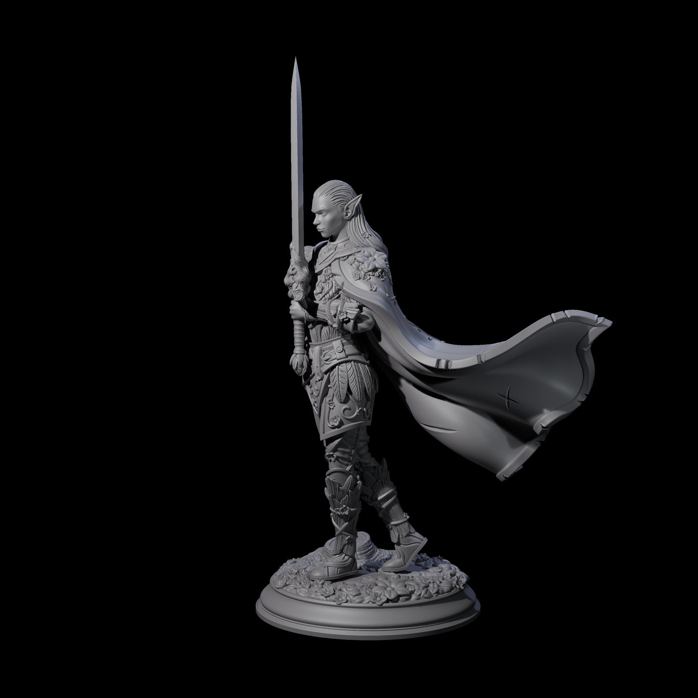 Devout Elven Blade Dancer Miniature for Dungeons and Dragons, Pathfinder or other TTRPGs