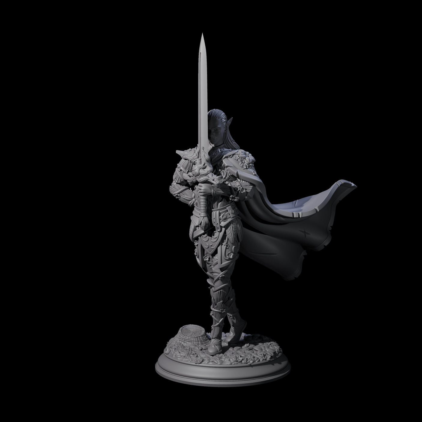 Devout Elven Blade Dancer Miniature for Dungeons and Dragons, Pathfinder or other TTRPGs