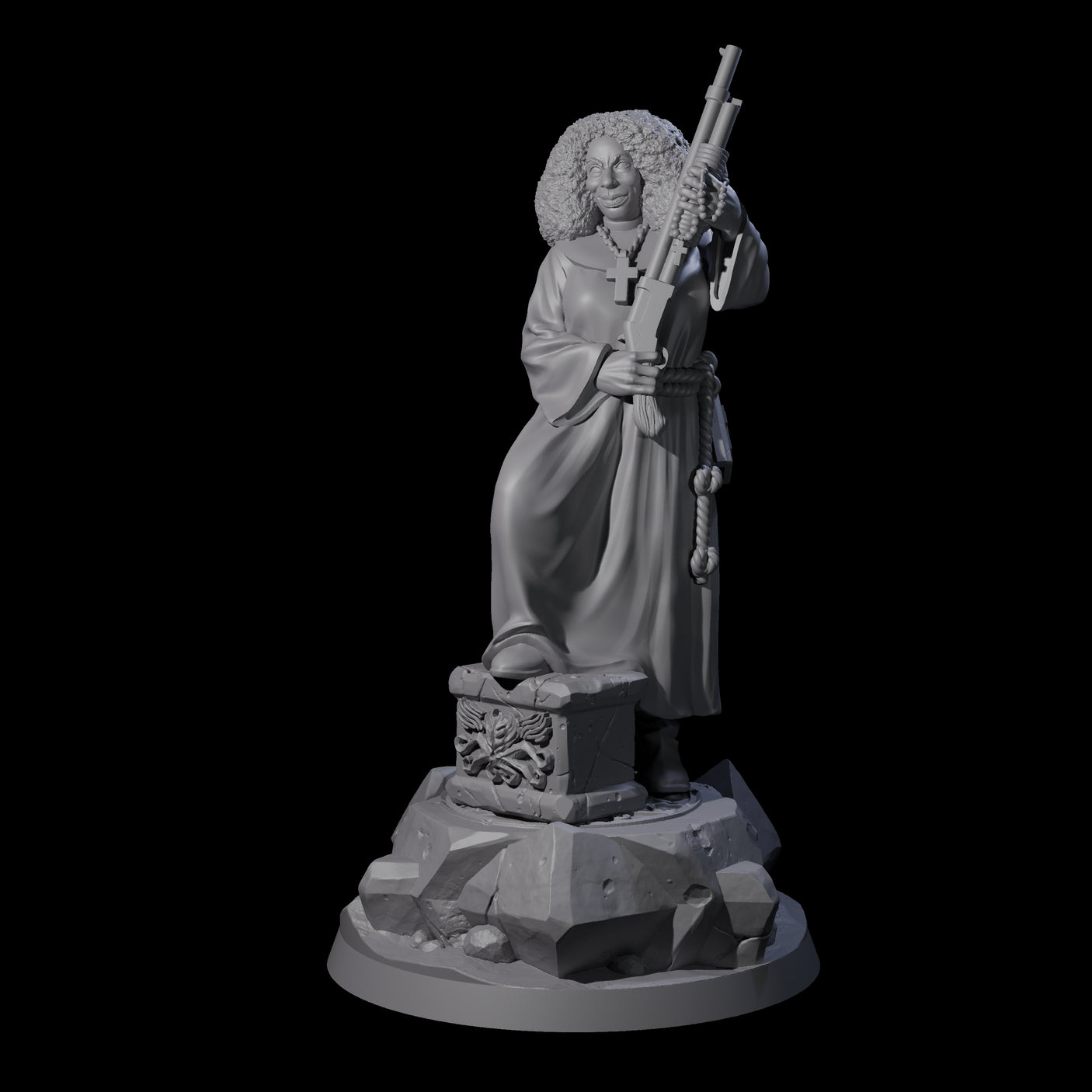 Devout Human Battle Sister Miniature for Dungeons and Dragons, Pathfinder or other TTRPGs