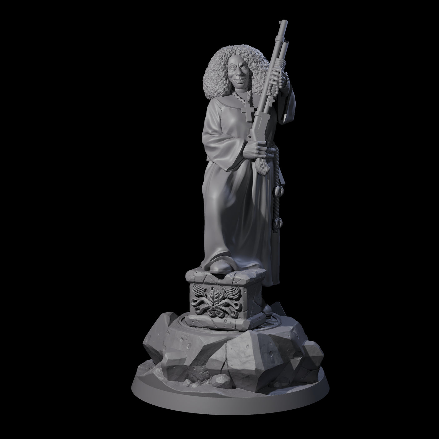 Devout Human Battle Sister Miniature for Dungeons and Dragons, Pathfinder or other TTRPGs