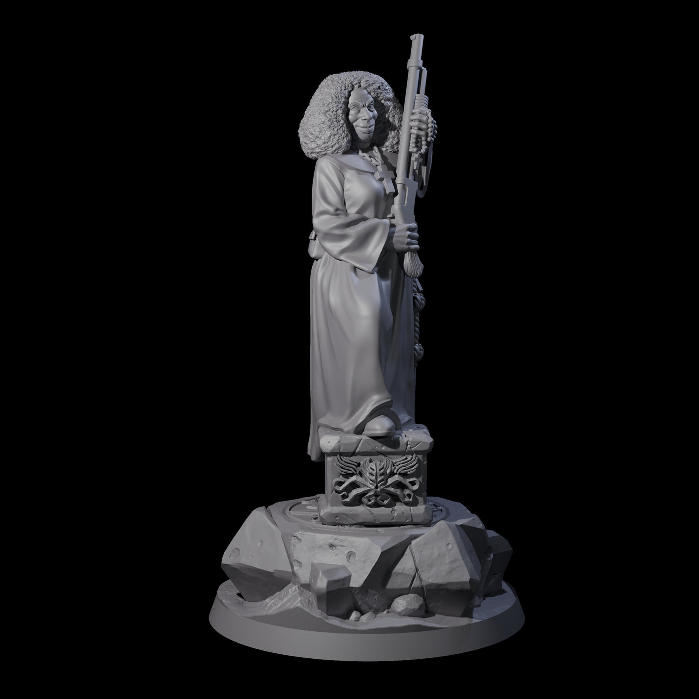 Devout Human Battle Sister Miniature for Dungeons and Dragons, Pathfinder or other TTRPGs