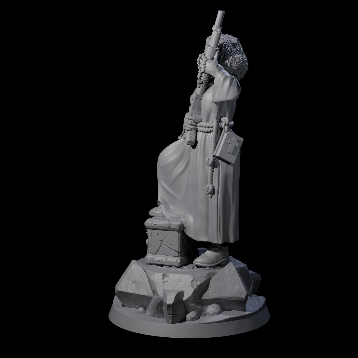 Devout Human Battle Sister Miniature for Dungeons and Dragons, Pathfinder or other TTRPGs