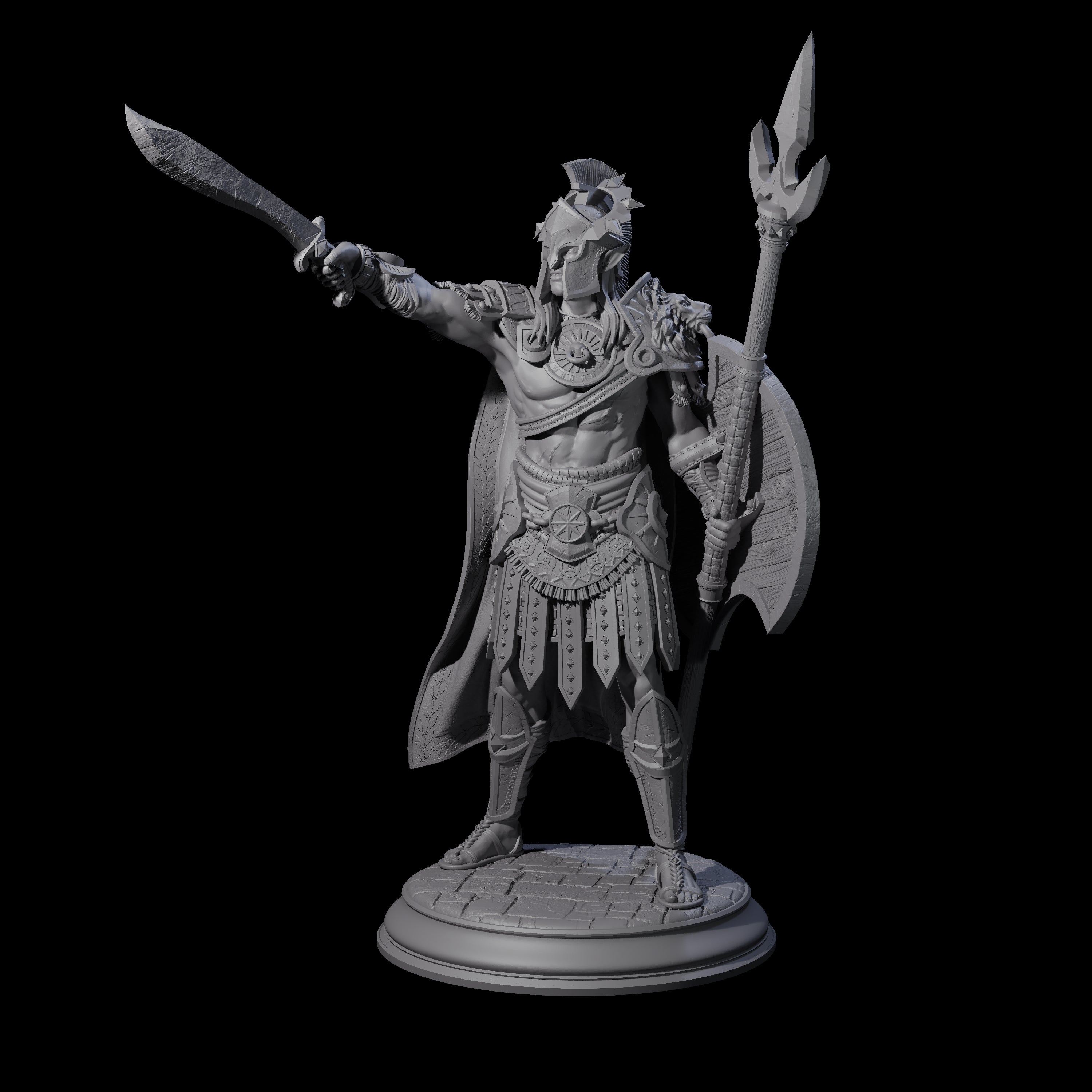 Devout Human Centurion Miniature for Dungeons and Dragons, Pathfinder or other TTRPGs