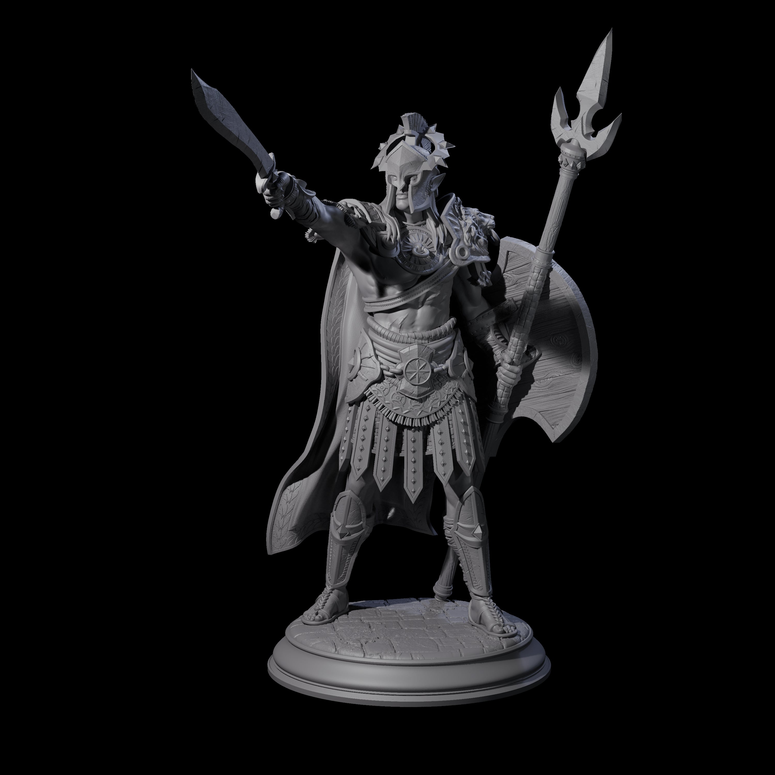 Devout Human Centurion Miniature for Dungeons and Dragons, Pathfinder or other TTRPGs