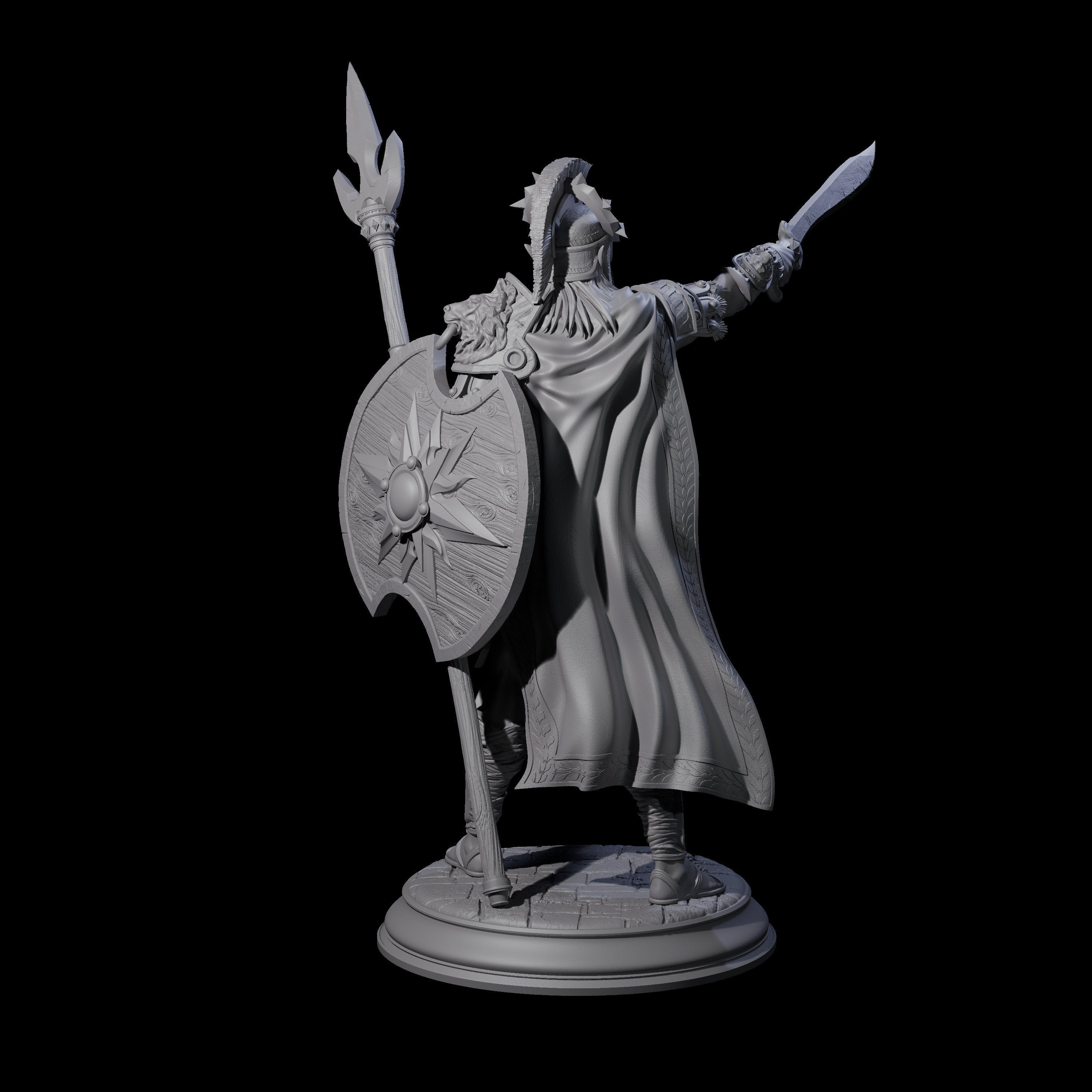 Devout Human Centurion Miniature for Dungeons and Dragons, Pathfinder or other TTRPGs