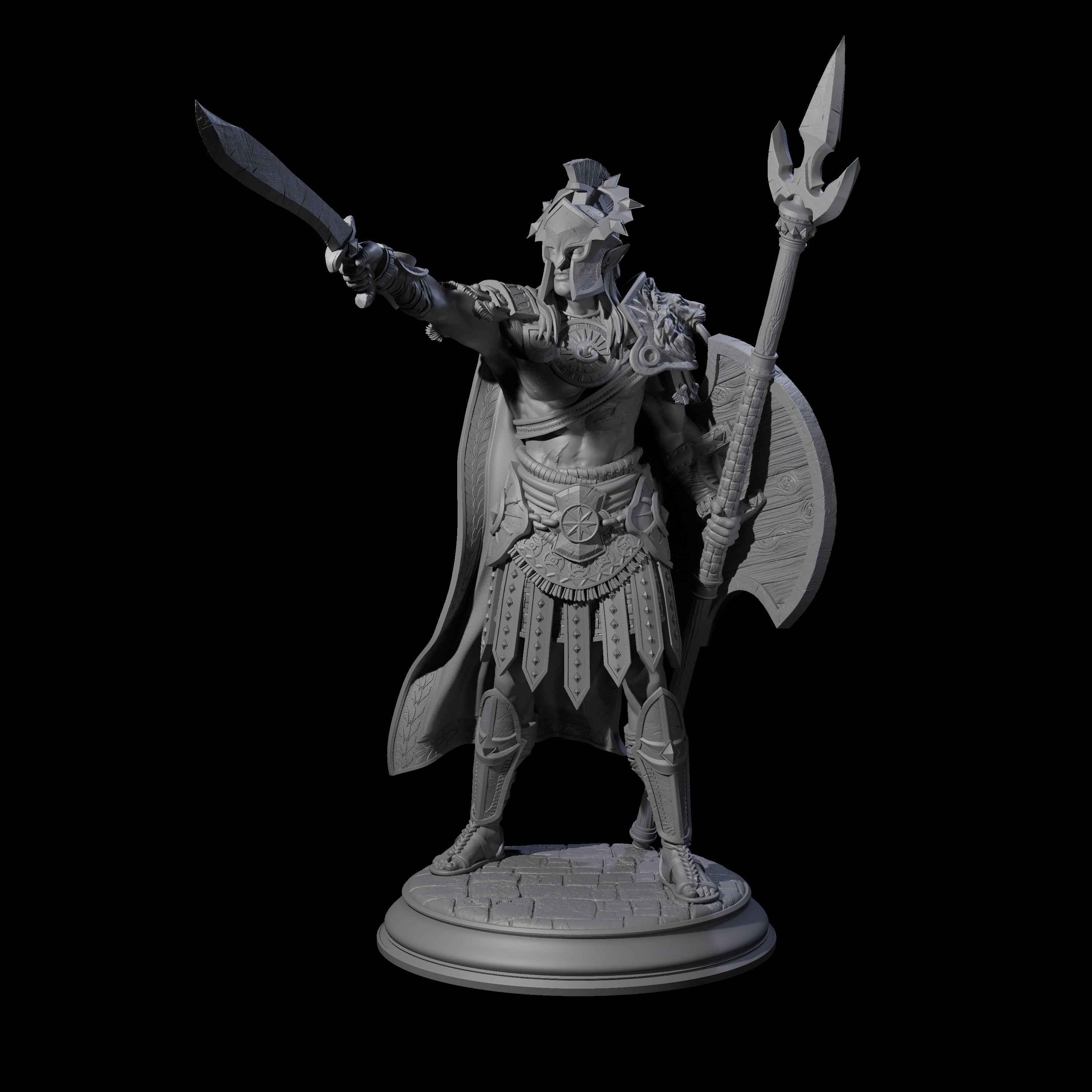 Devout Human Centurion Miniature for Dungeons and Dragons, Pathfinder or other TTRPGs