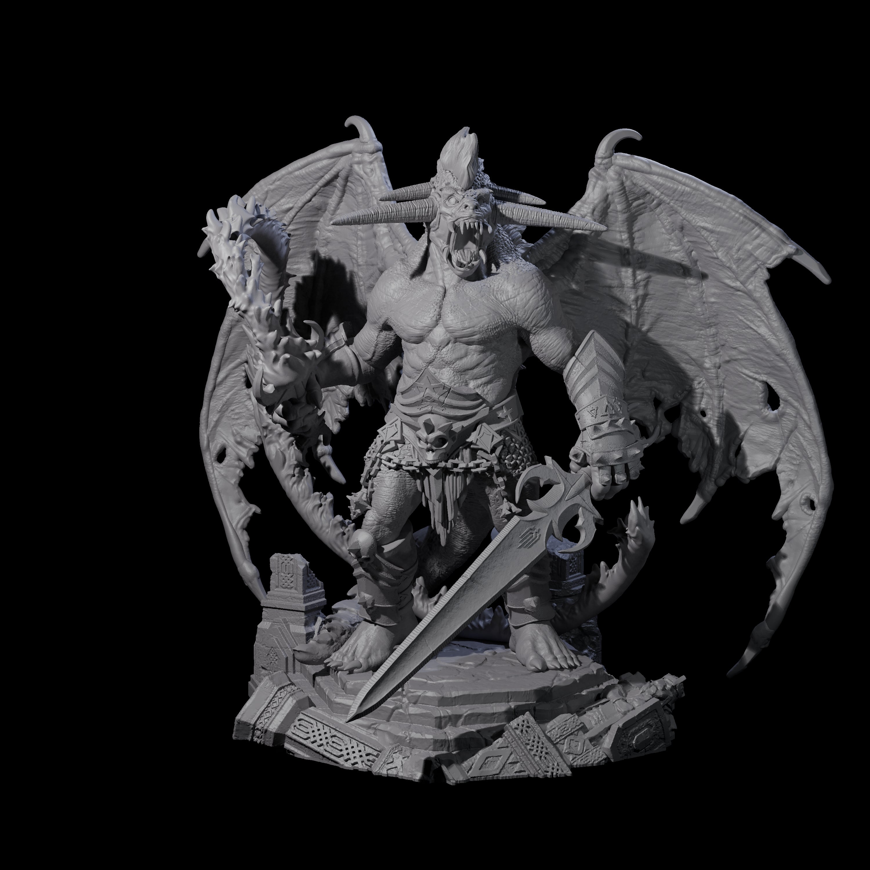 Diabolic Balor Miniature for Dungeons and Dragons, Pathfinder or other TTRPGs