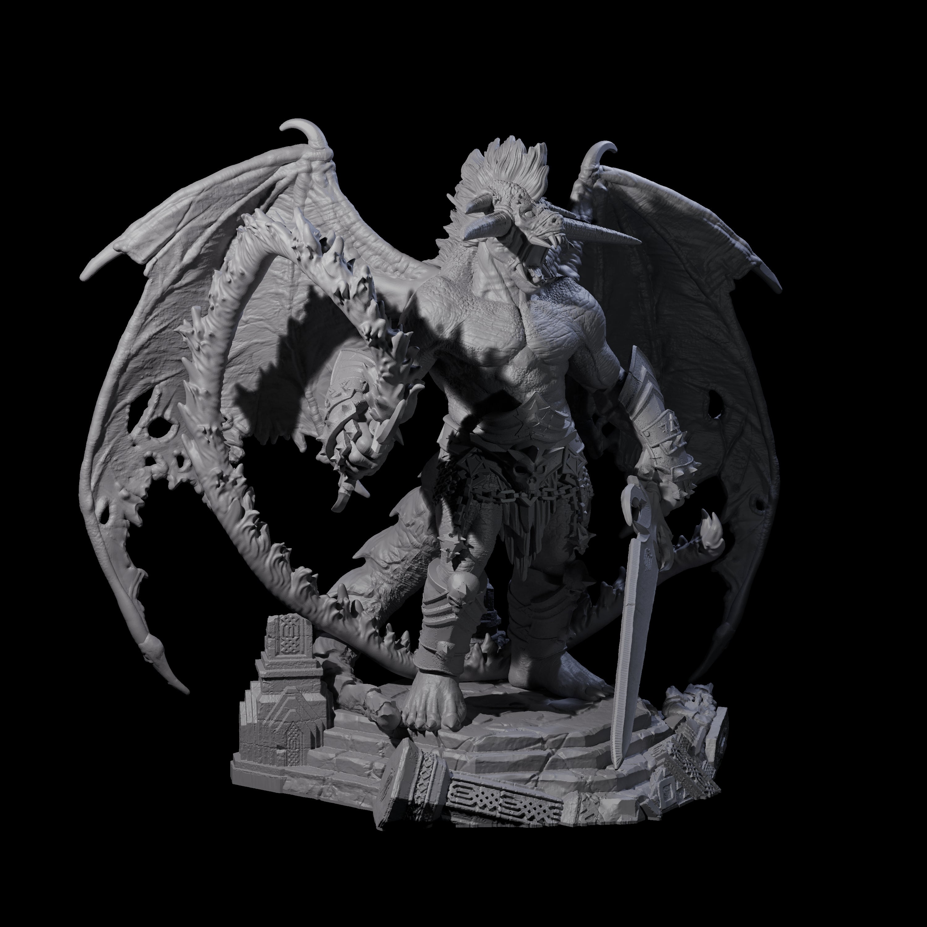 Diabolic Balor Miniature for Dungeons and Dragons, Pathfinder or other TTRPGs