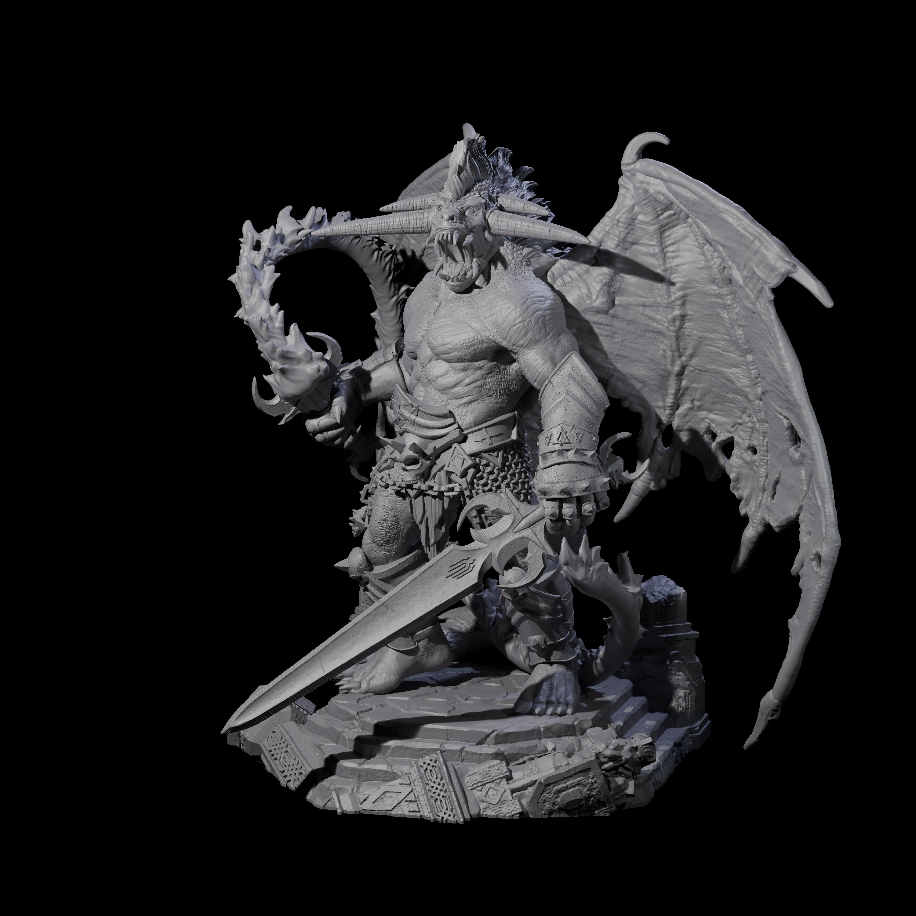 Diabolic Balor Miniature for Dungeons and Dragons, Pathfinder or other TTRPGs