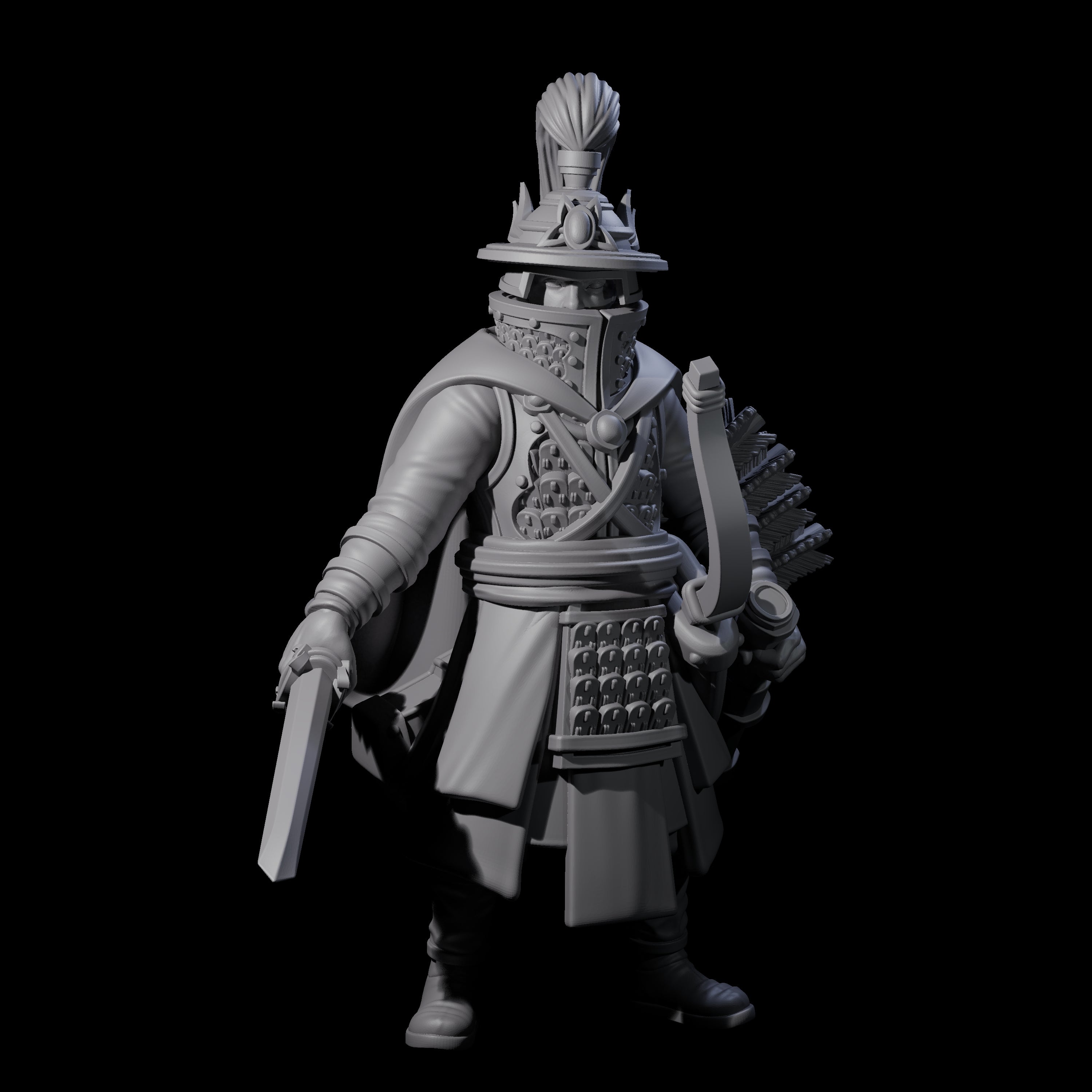 Disciplined Human Archer Captain Miniature for Dungeons and Dragons, Pathfinder or other TTRPGs