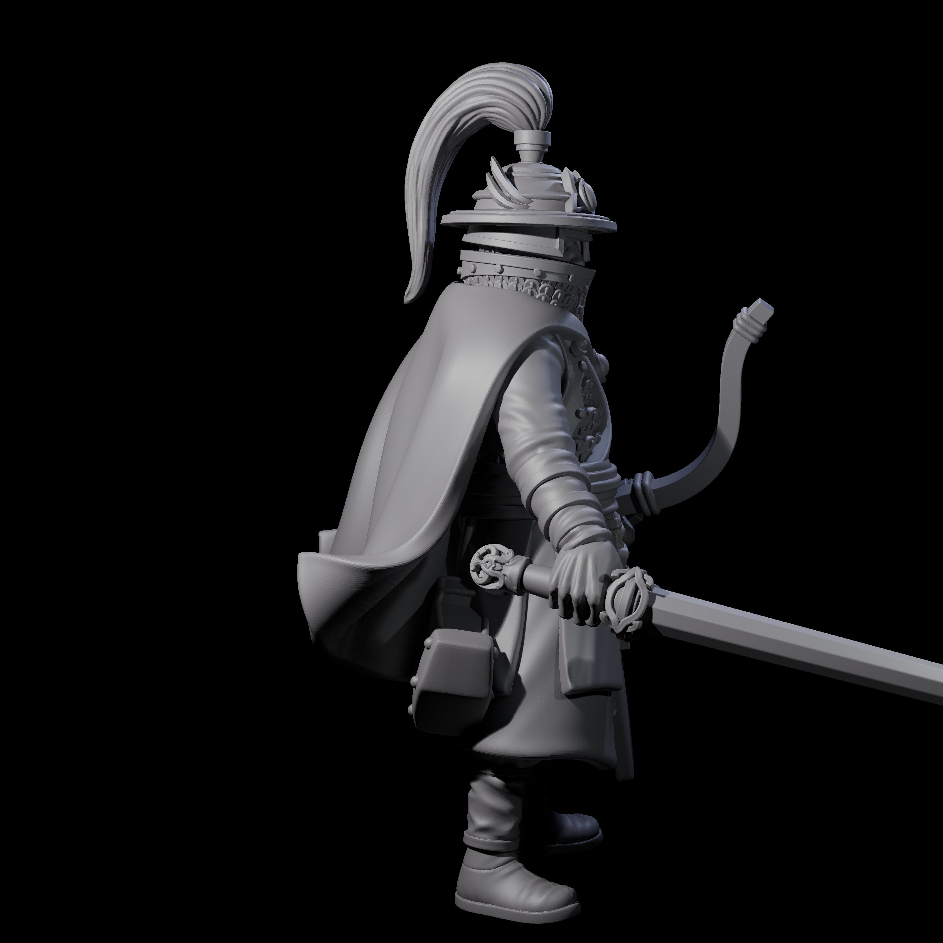 Disciplined Human Archer Captain Miniature for Dungeons and Dragons, Pathfinder or other TTRPGs