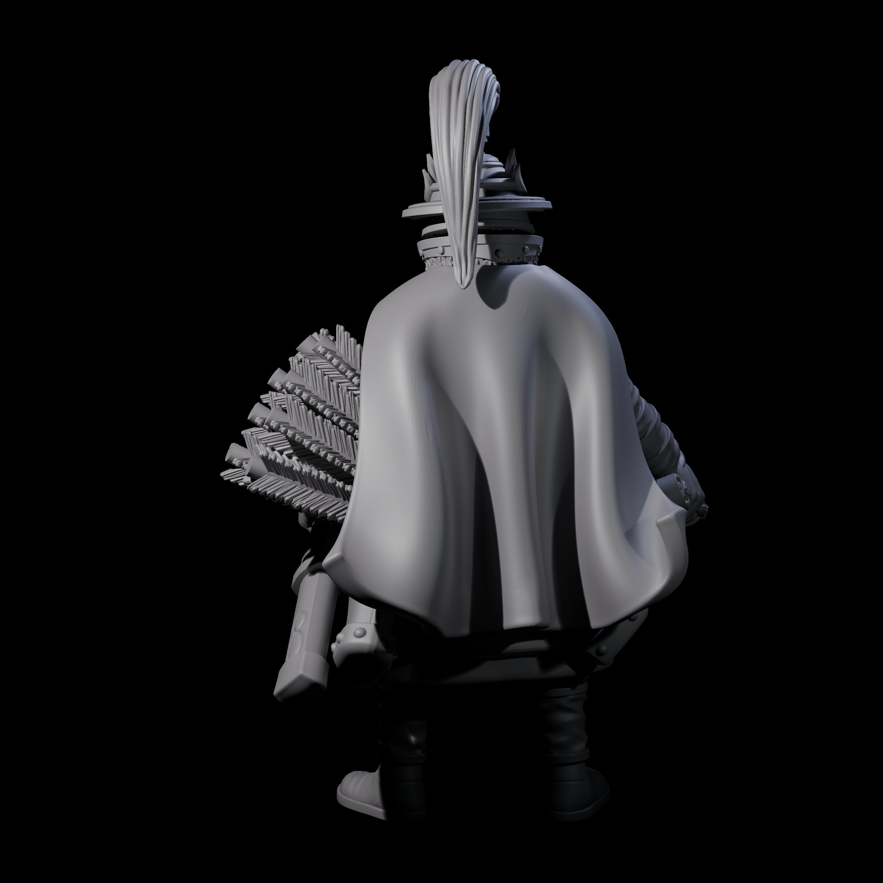 Disciplined Human Archer Captain Miniature for Dungeons and Dragons, Pathfinder or other TTRPGs