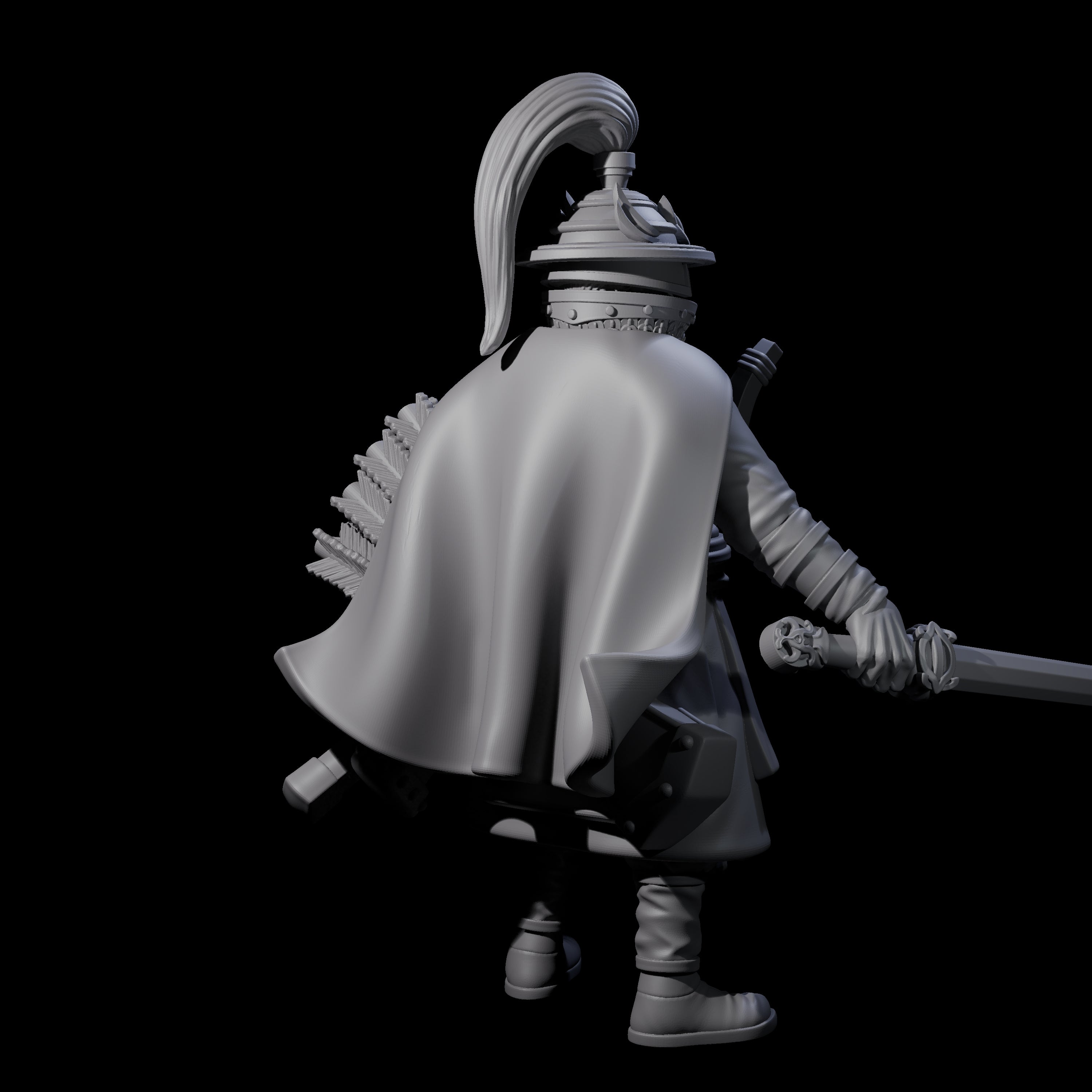 Disciplined Human Archer Captain Miniature for Dungeons and Dragons, Pathfinder or other TTRPGs