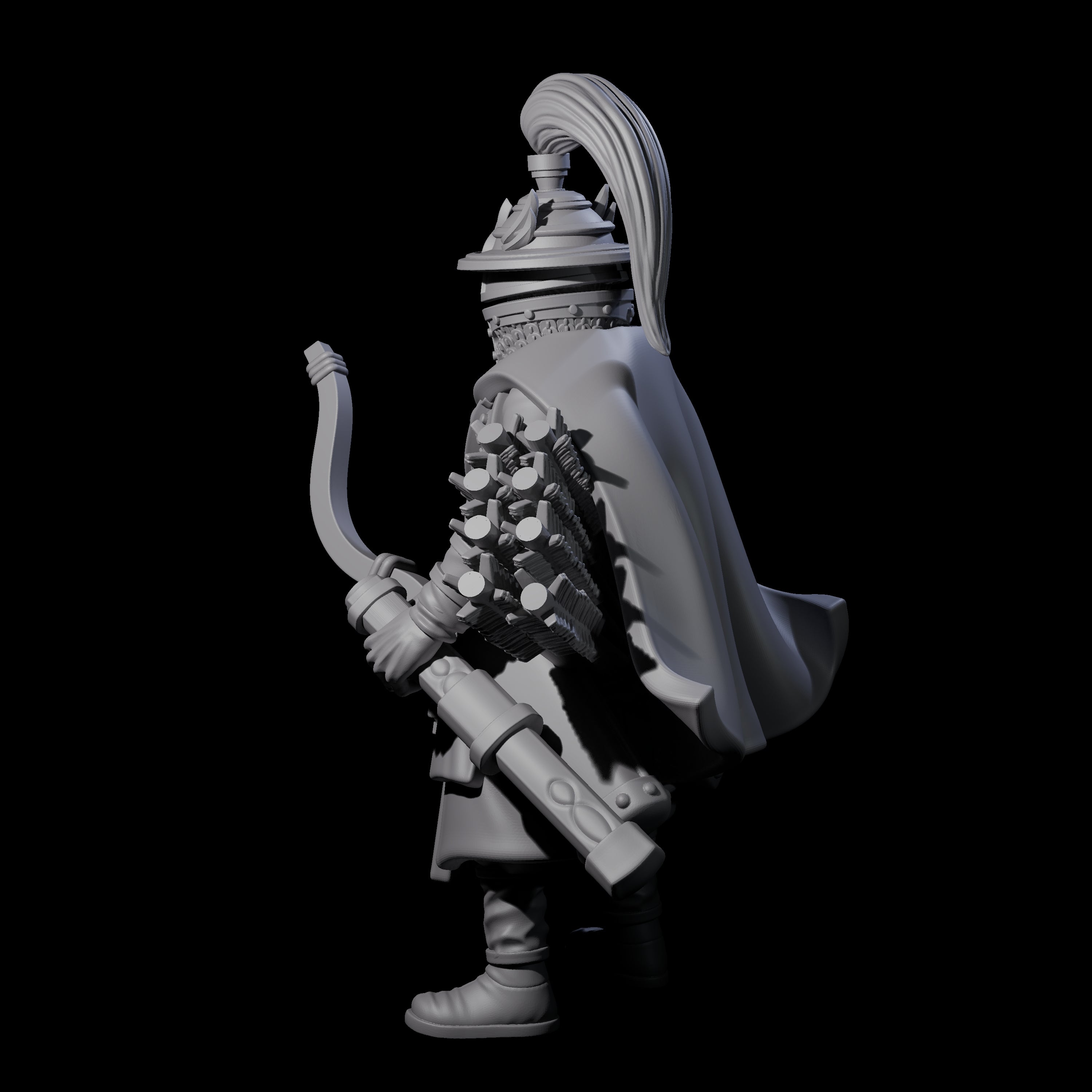 Disciplined Human Archer Captain Miniature for Dungeons and Dragons, Pathfinder or other TTRPGs