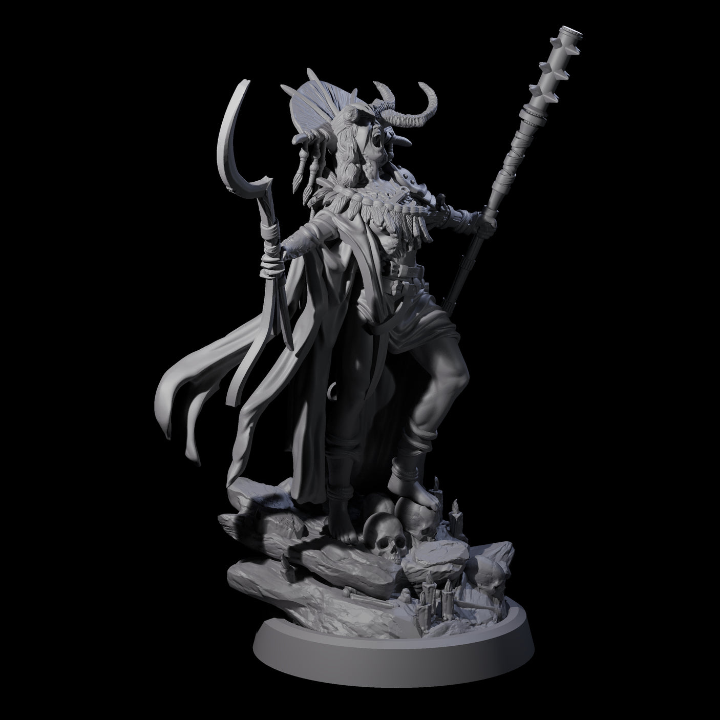 Disfigured Witch A Miniature for Dungeons and Dragons, Pathfinder or other TTRPGs
