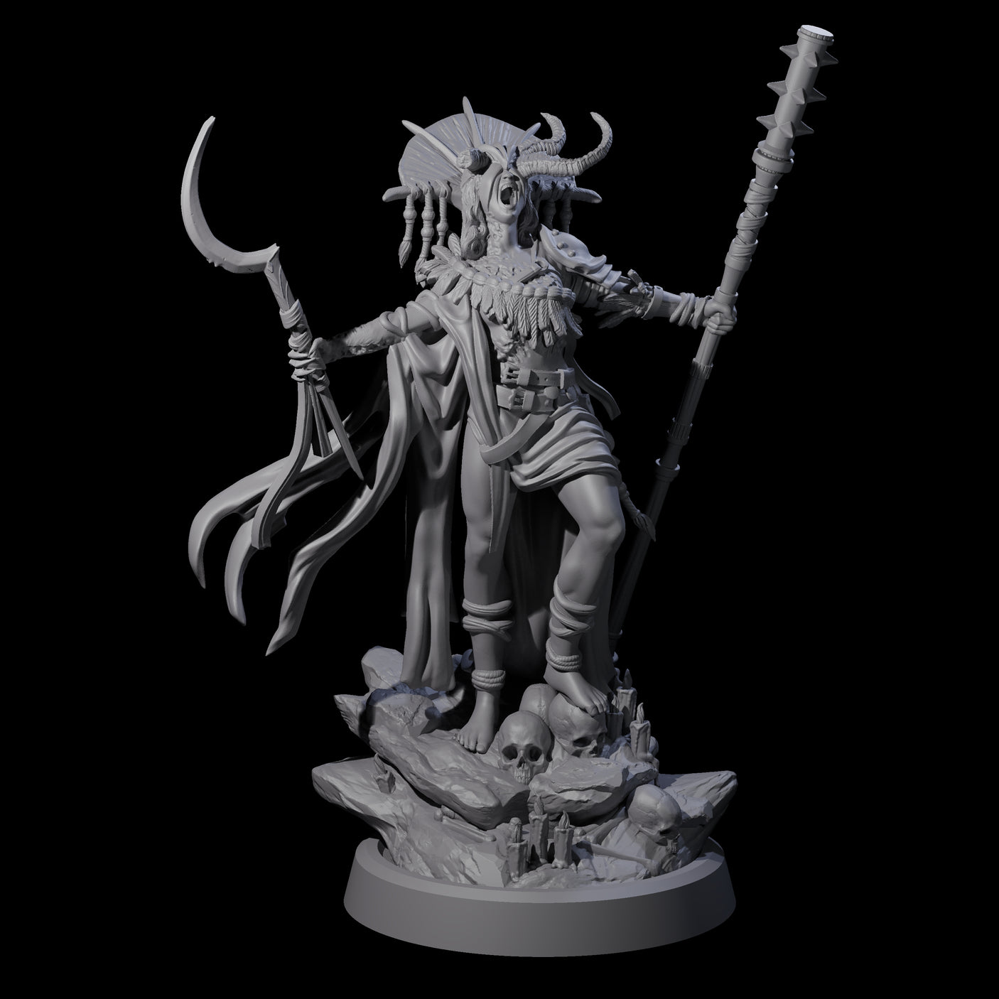 Disfigured Witch A Miniature for Dungeons and Dragons, Pathfinder or other TTRPGs
