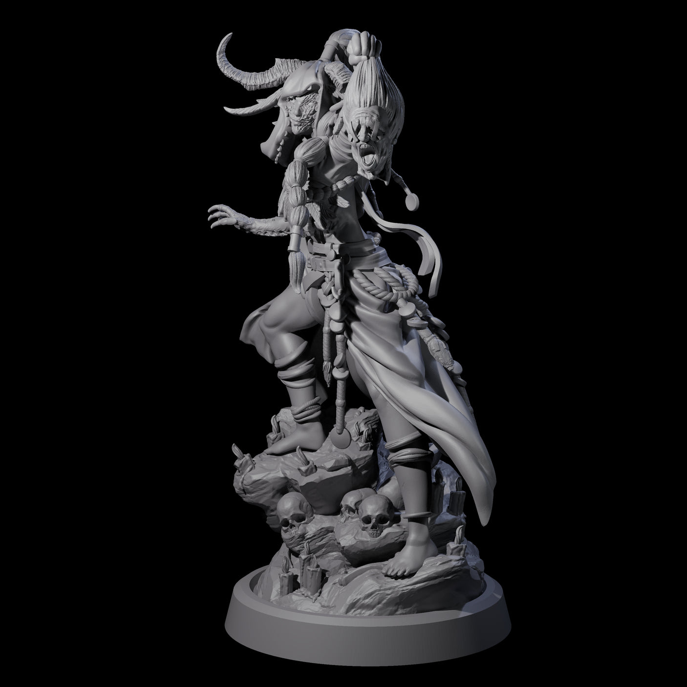Disfigured Witch C Miniature for Dungeons and Dragons, Pathfinder or other TTRPGs