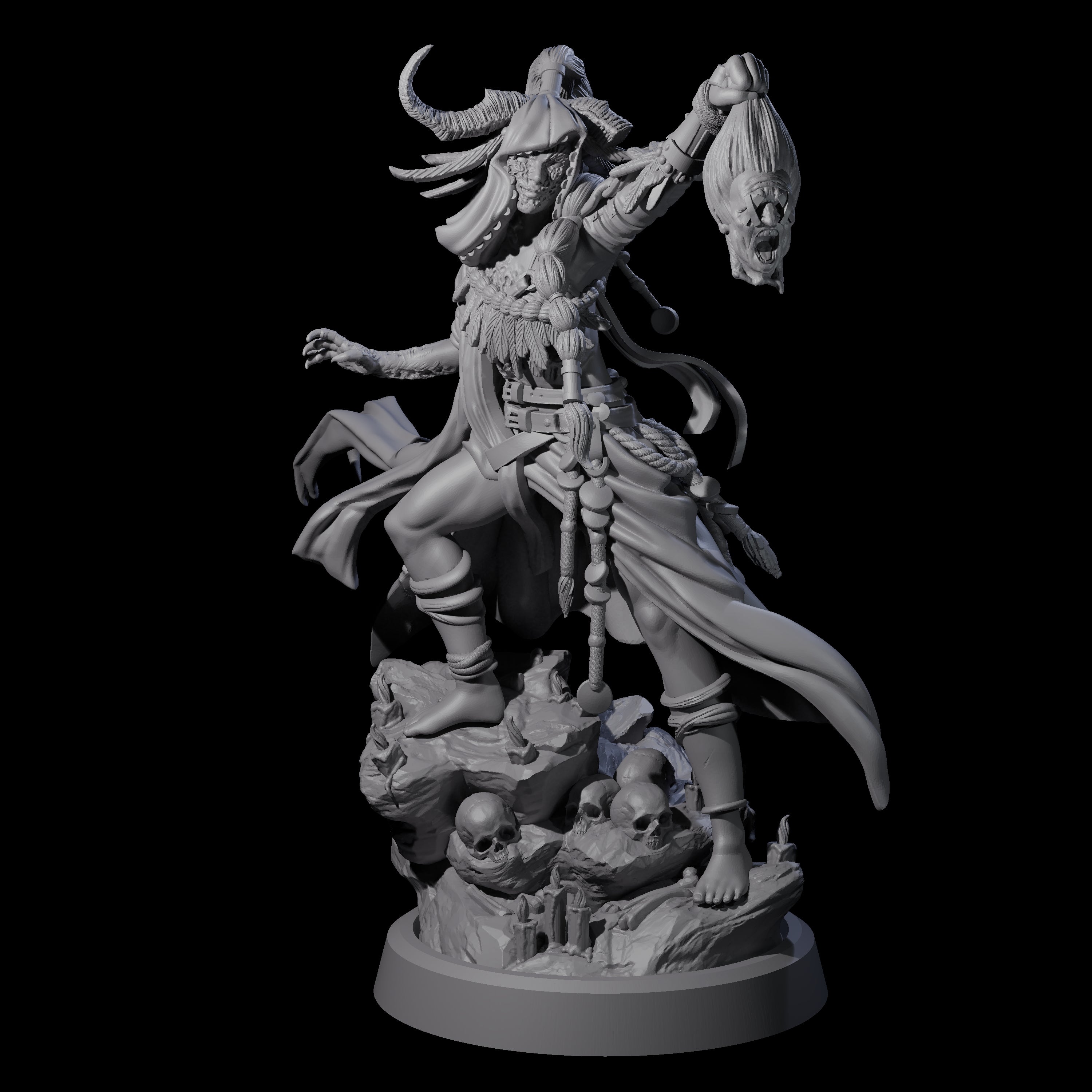 Disfigured Witch C Miniature for Dungeons and Dragons, Pathfinder or other TTRPGs