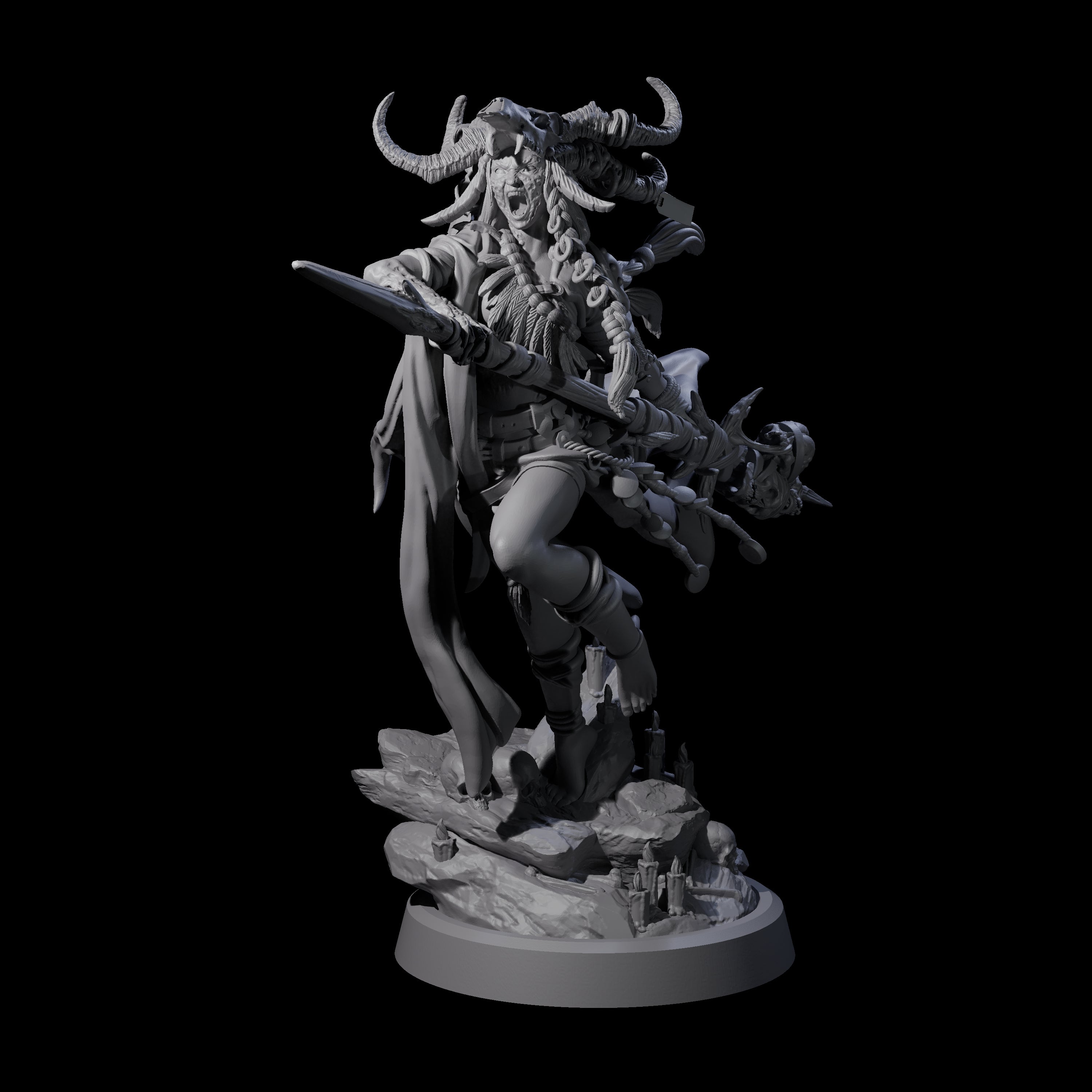 Disfigured Witch D Miniature for Dungeons and Dragons, Pathfinder or other TTRPGs