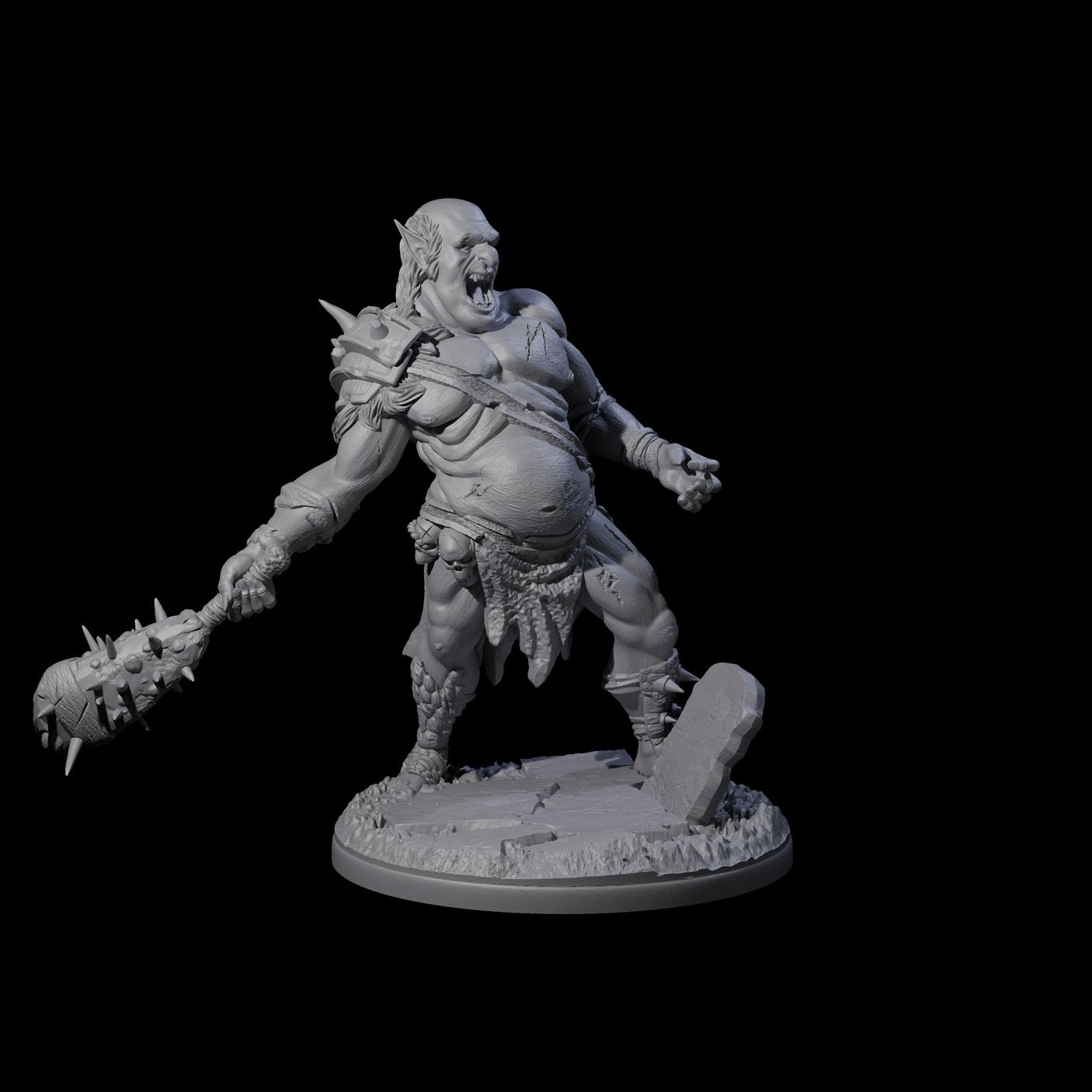 Disgusting Cave Giant Miniature for Dungeons and Dragons, Pathfinder or other TTRPGs