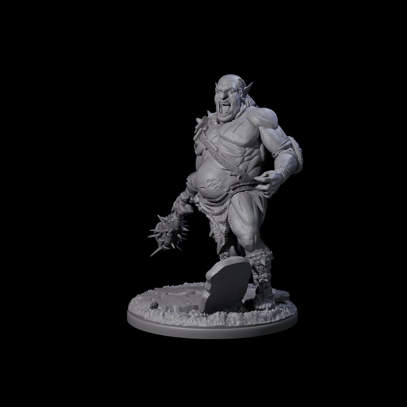 Disgusting Cave Giant Miniature for Dungeons and Dragons, Pathfinder or other TTRPGs