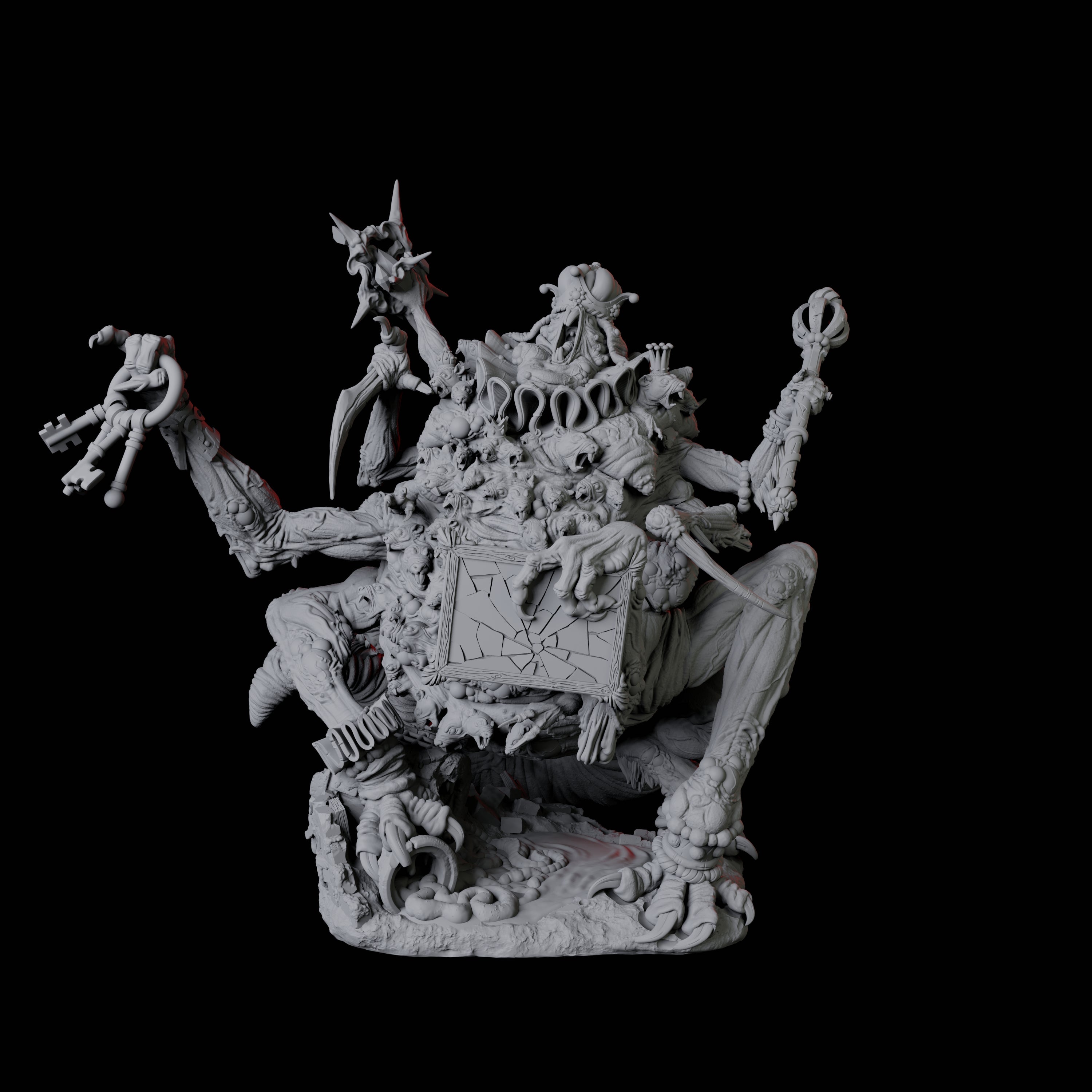 Disgusting Ratfolk Archbishop Miniature for Dungeons and Dragons, Pathfinder or other TTRPGs