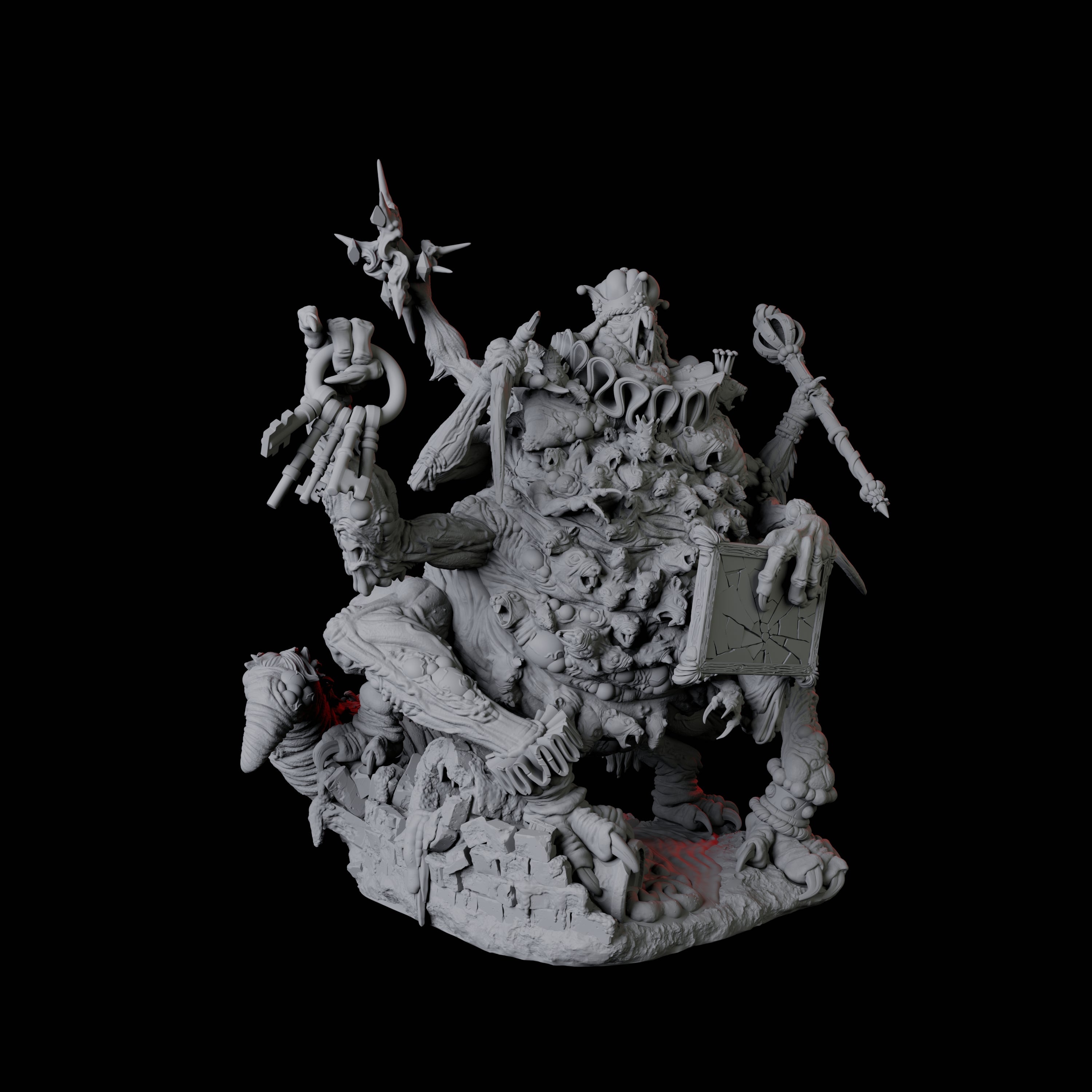 Disgusting Ratfolk Archbishop Miniature for Dungeons and Dragons, Pathfinder or other TTRPGs