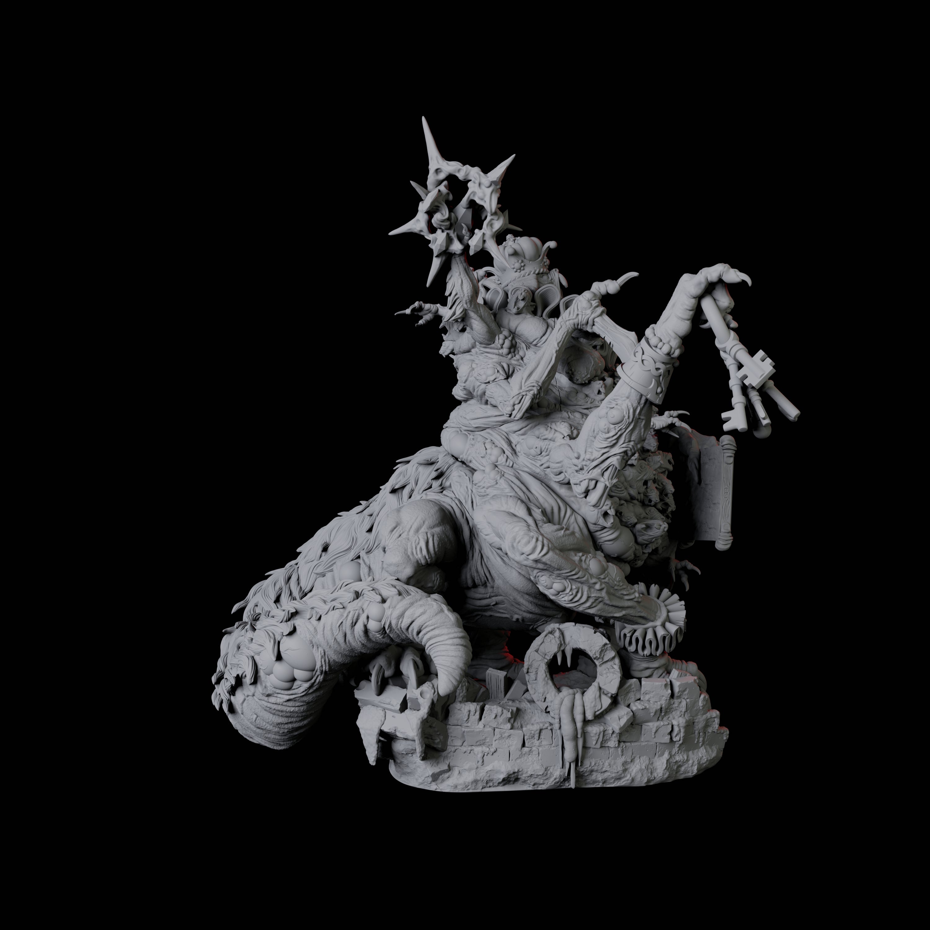 Disgusting Ratfolk Archbishop Miniature for Dungeons and Dragons, Pathfinder or other TTRPGs