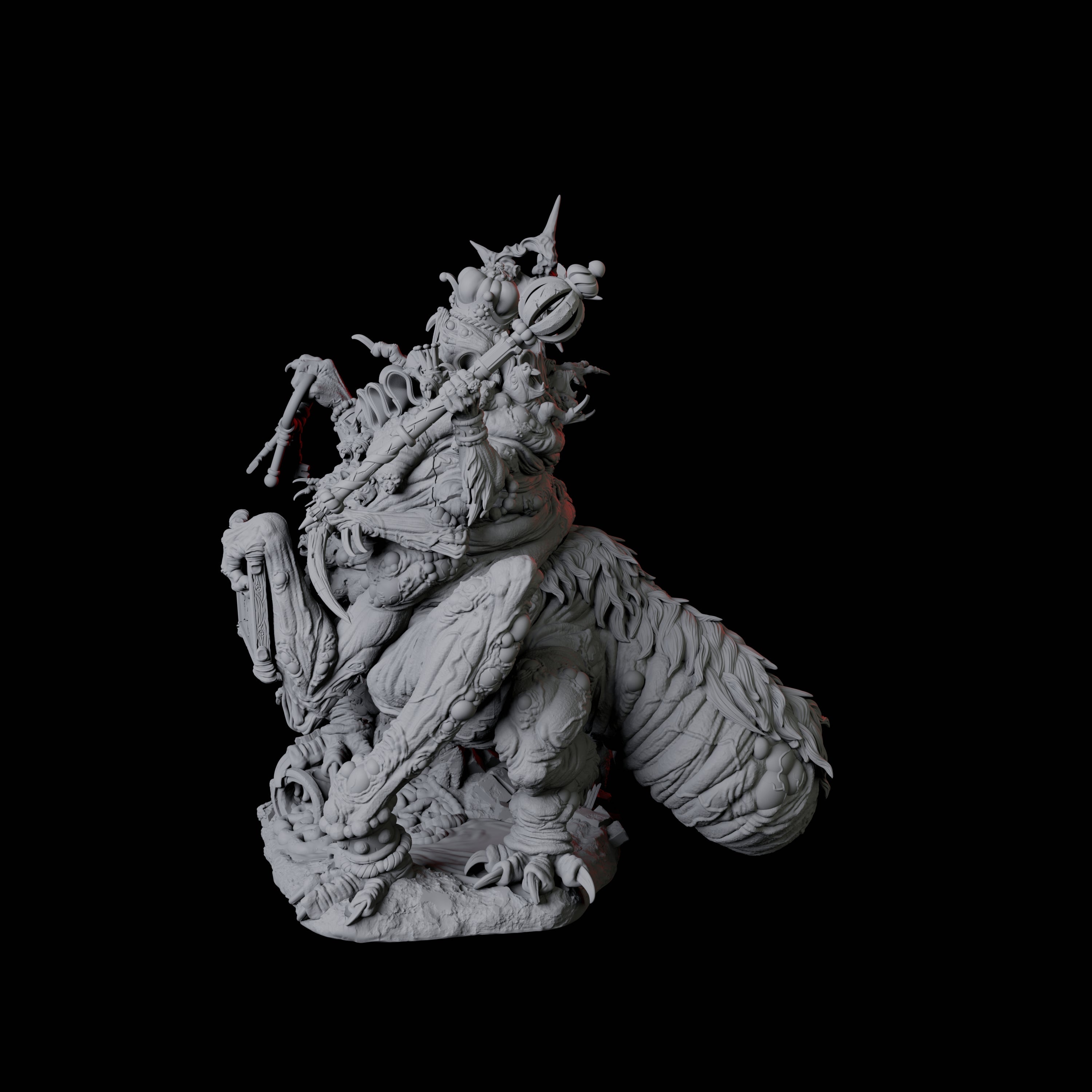 Disgusting Ratfolk Archbishop Miniature for Dungeons and Dragons, Pathfinder or other TTRPGs