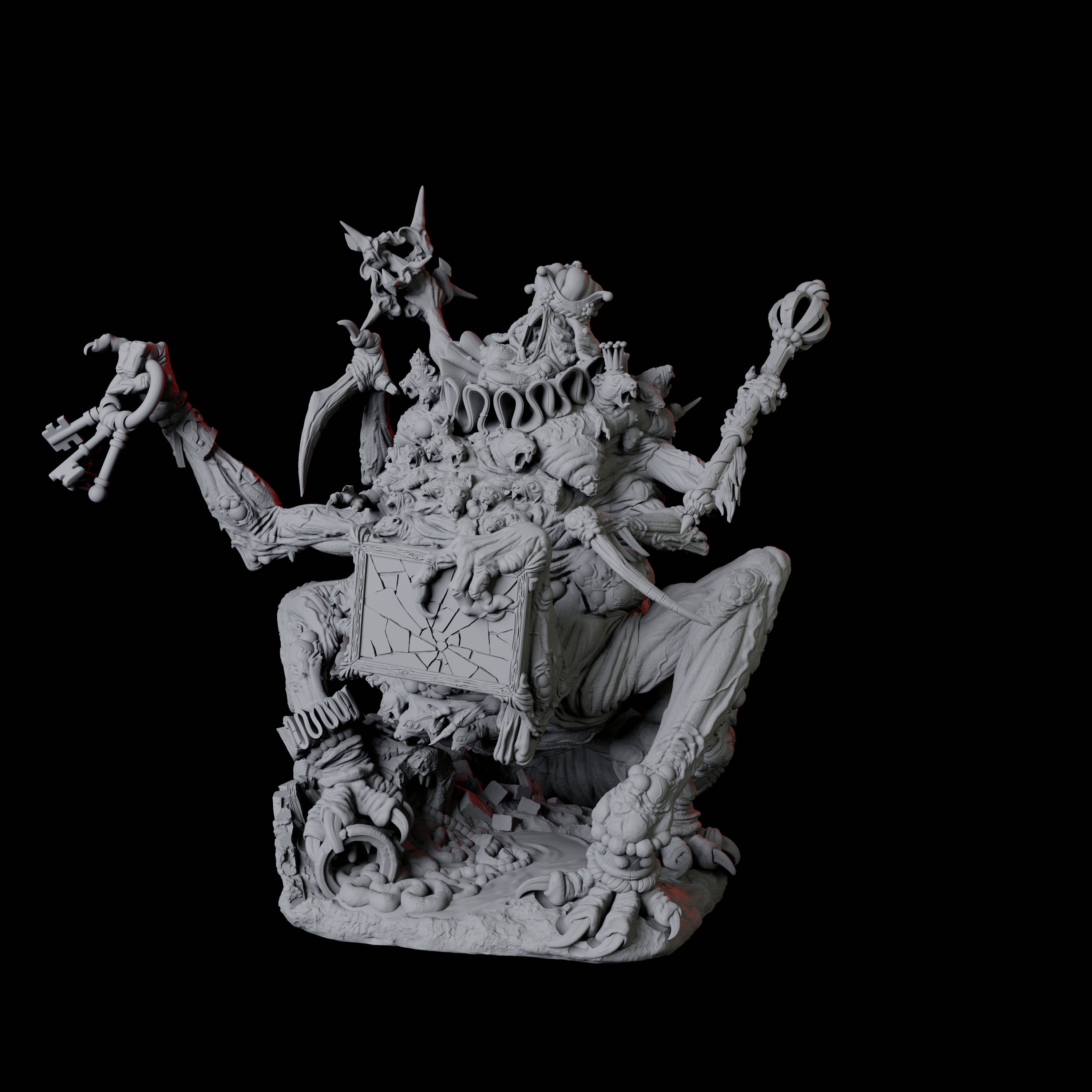 Disgusting Ratfolk Archbishop Miniature for Dungeons and Dragons, Pathfinder or other TTRPGs