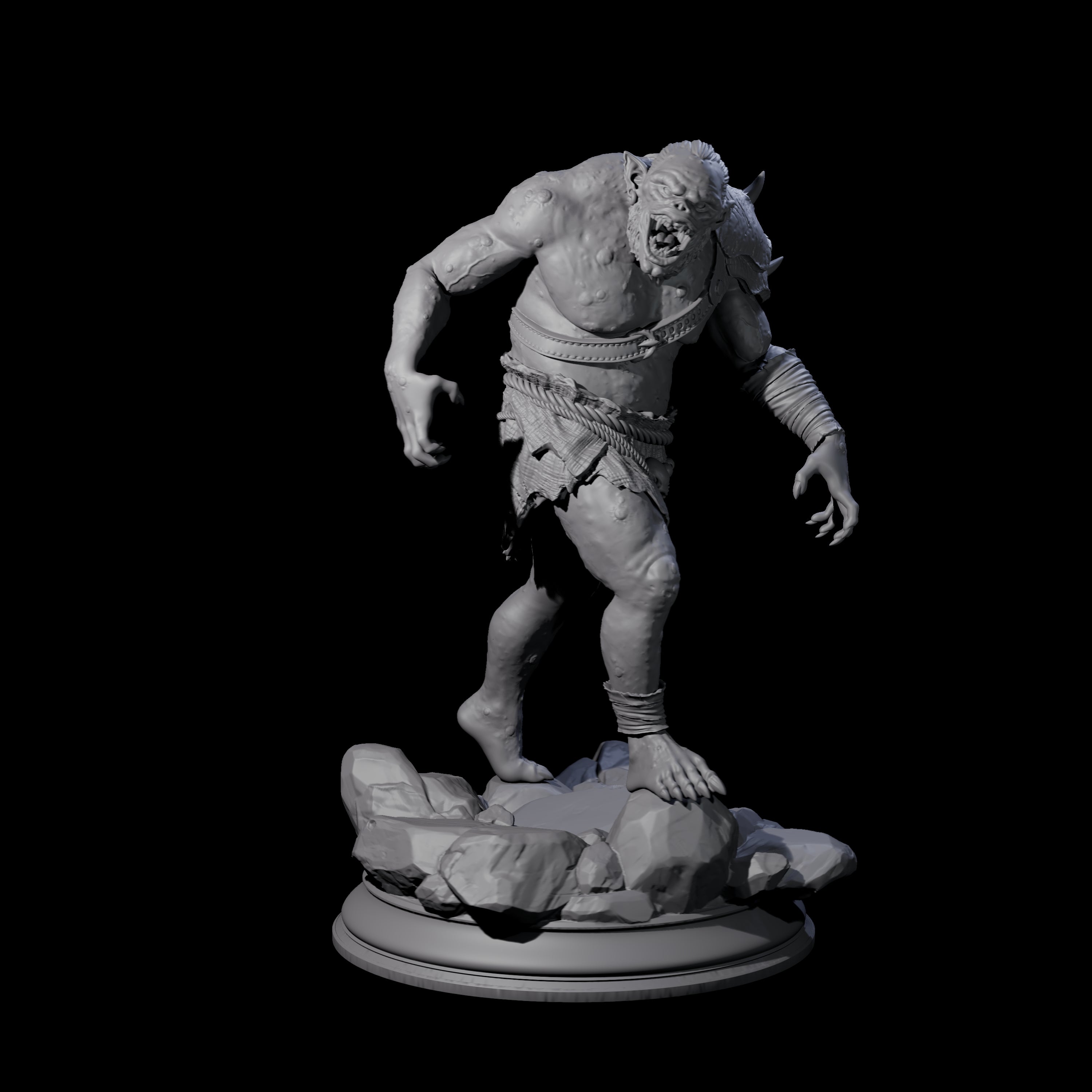 Disgusting Troglodyte A Miniature for Dungeons and Dragons, Pathfinder or other TTRPGs