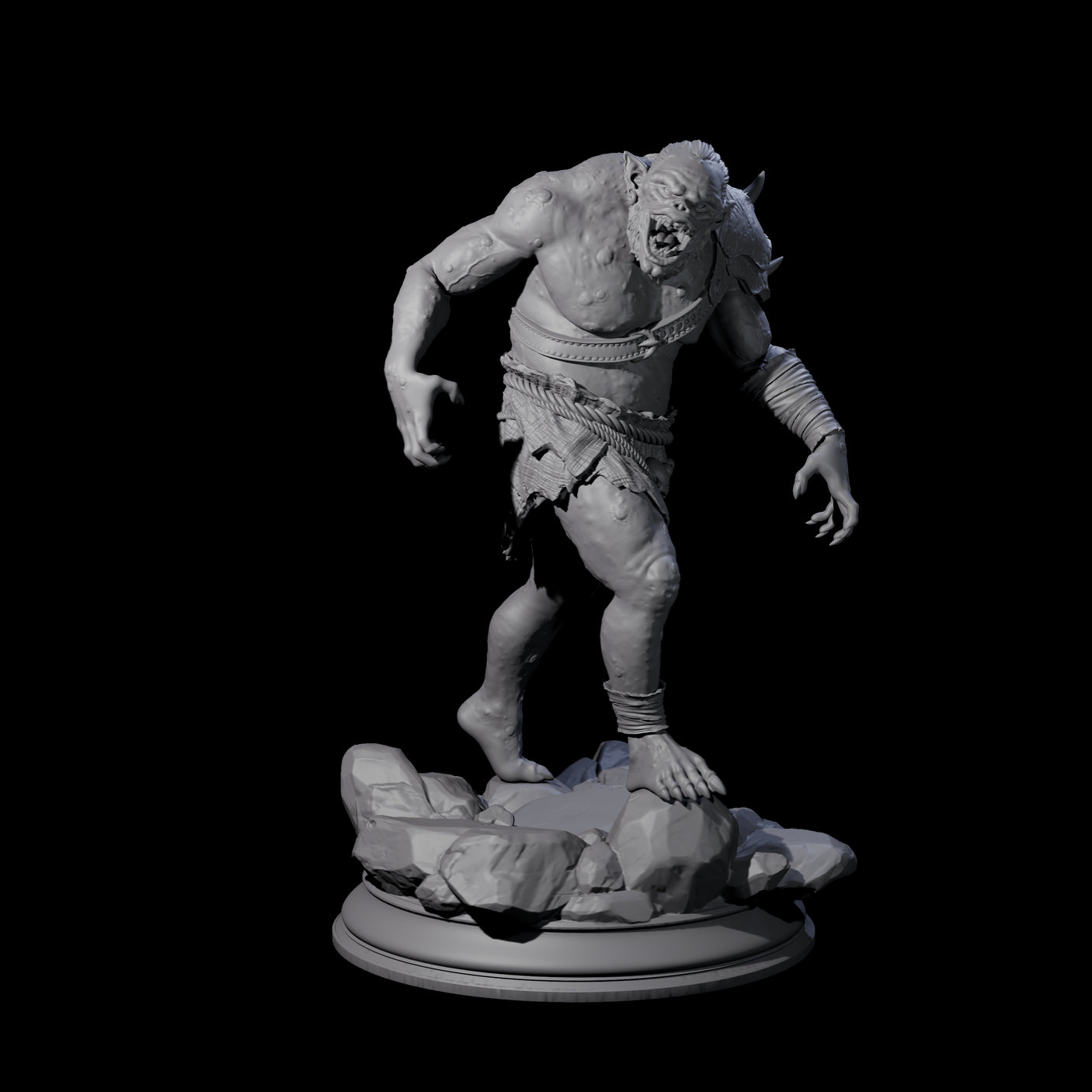 Disgusting Troglodyte A Miniature for Dungeons and Dragons, Pathfinder or other TTRPGs