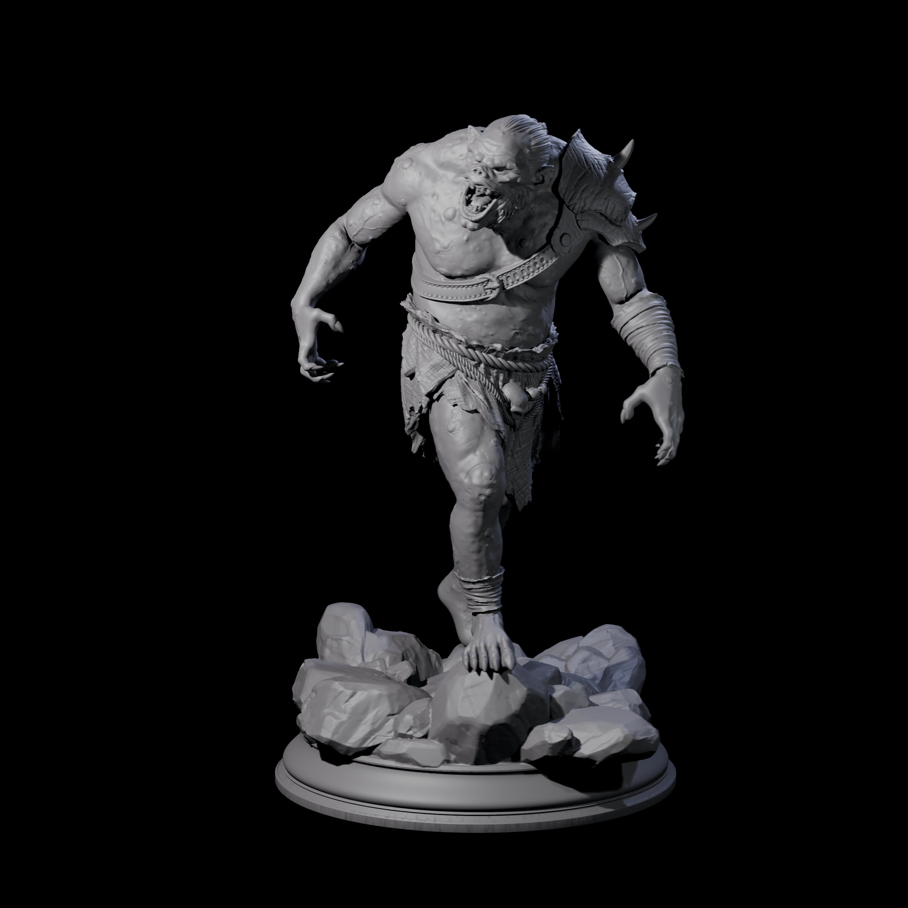 Disgusting Troglodyte A Miniature for Dungeons and Dragons, Pathfinder or other TTRPGs