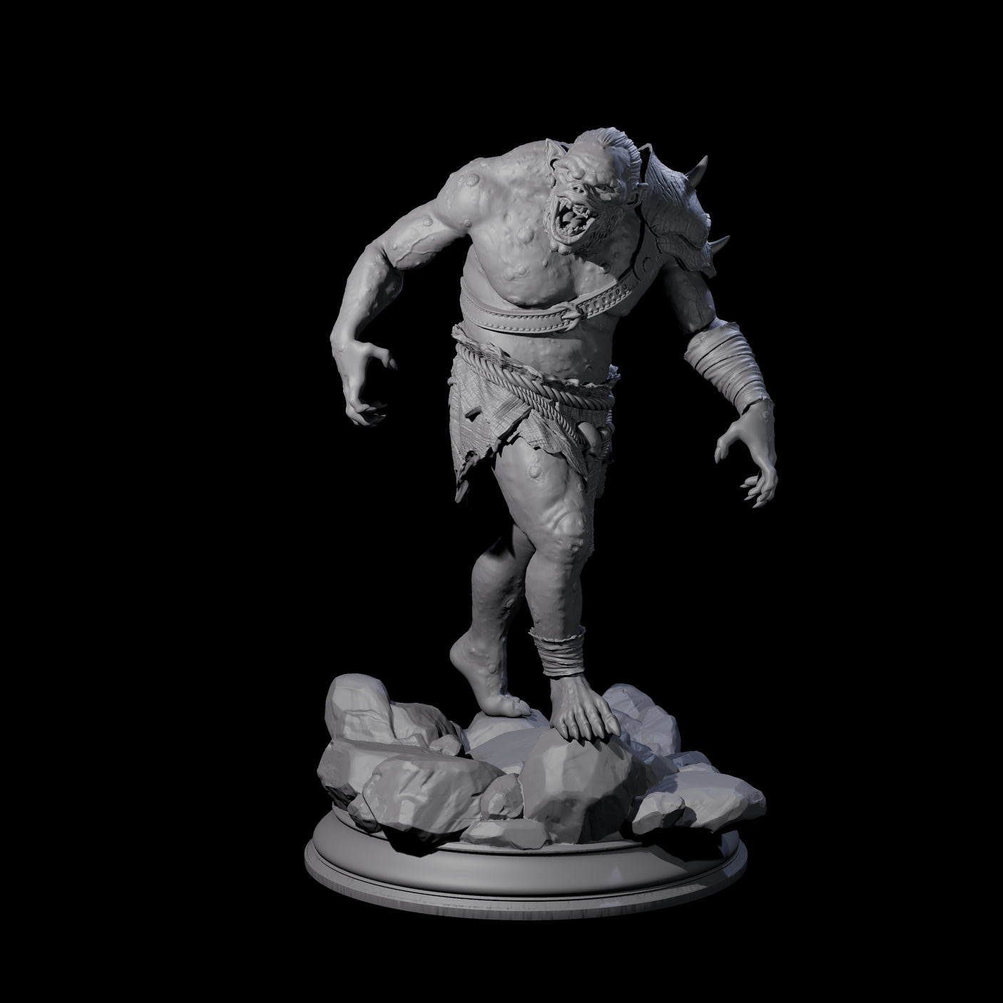 Disgusting Troglodyte A Miniature for Dungeons and Dragons, Pathfinder or other TTRPGs