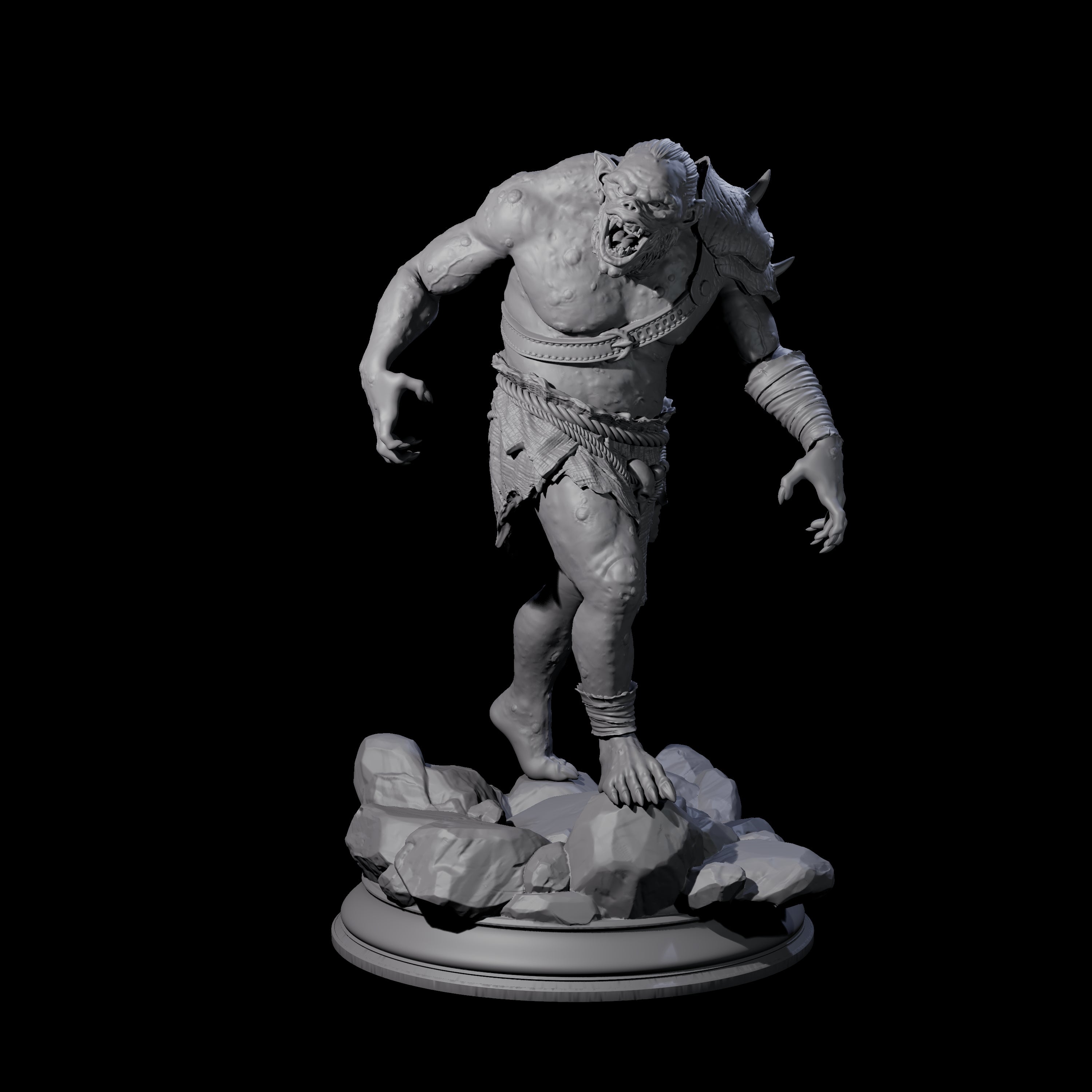 Disgusting Troglodyte A Miniature for Dungeons and Dragons, Pathfinder or other TTRPGs