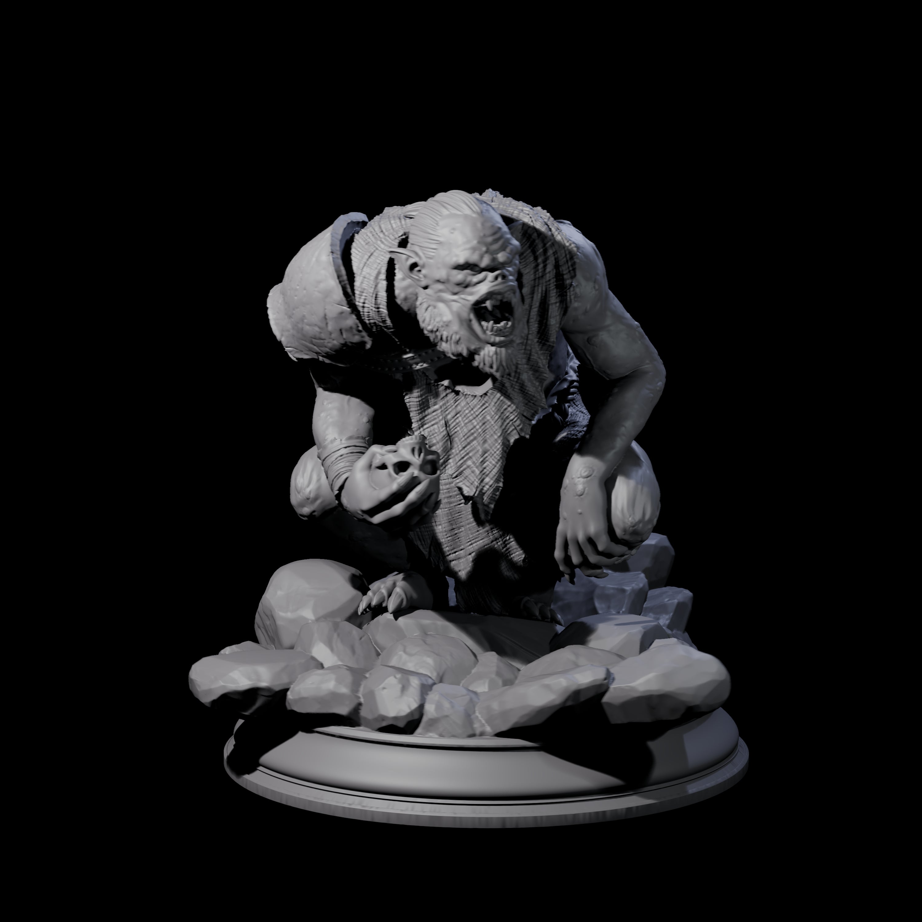 Disgusting Troglodyte B Miniature for Dungeons and Dragons, Pathfinder or other TTRPGs