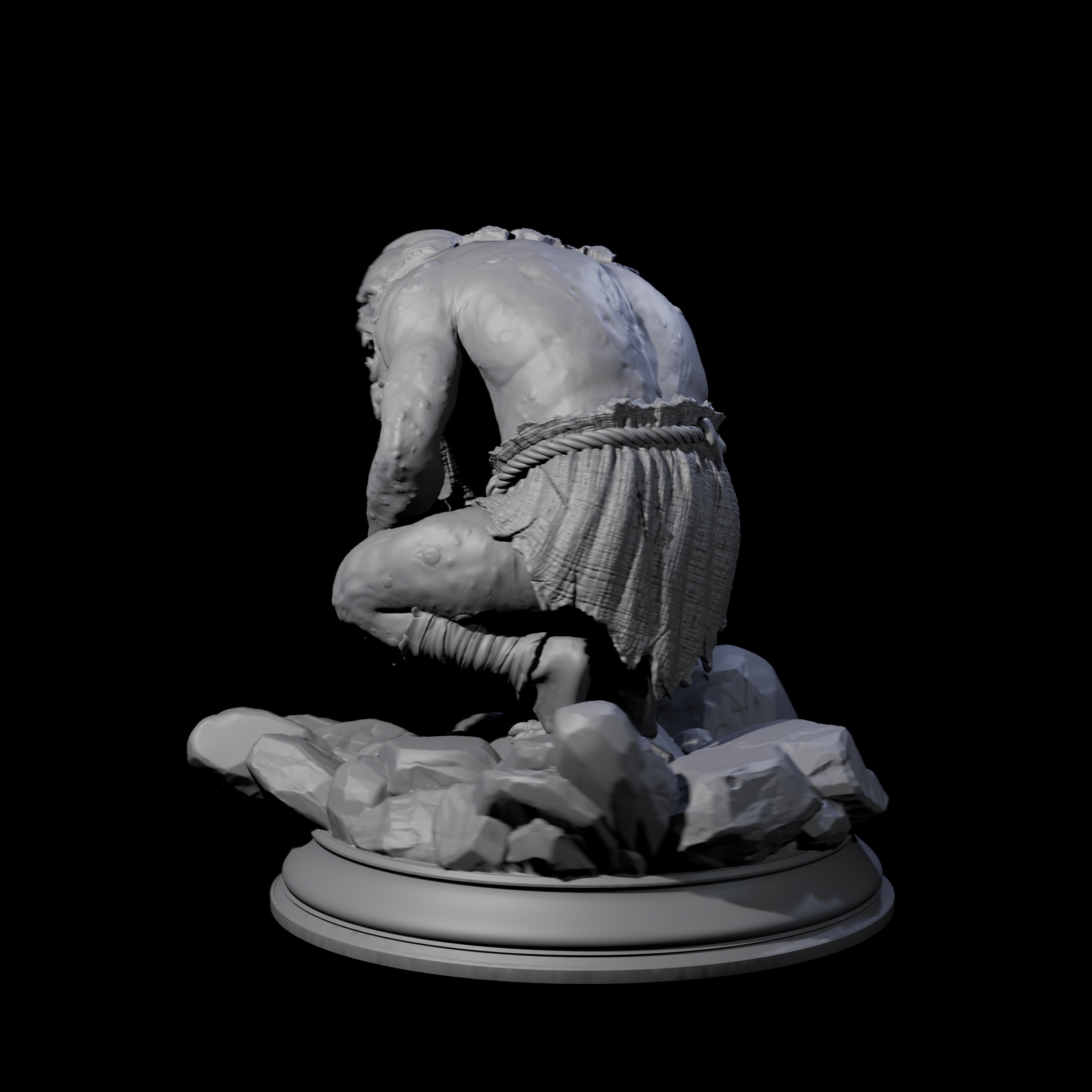 Disgusting Troglodyte B Miniature for Dungeons and Dragons, Pathfinder or other TTRPGs