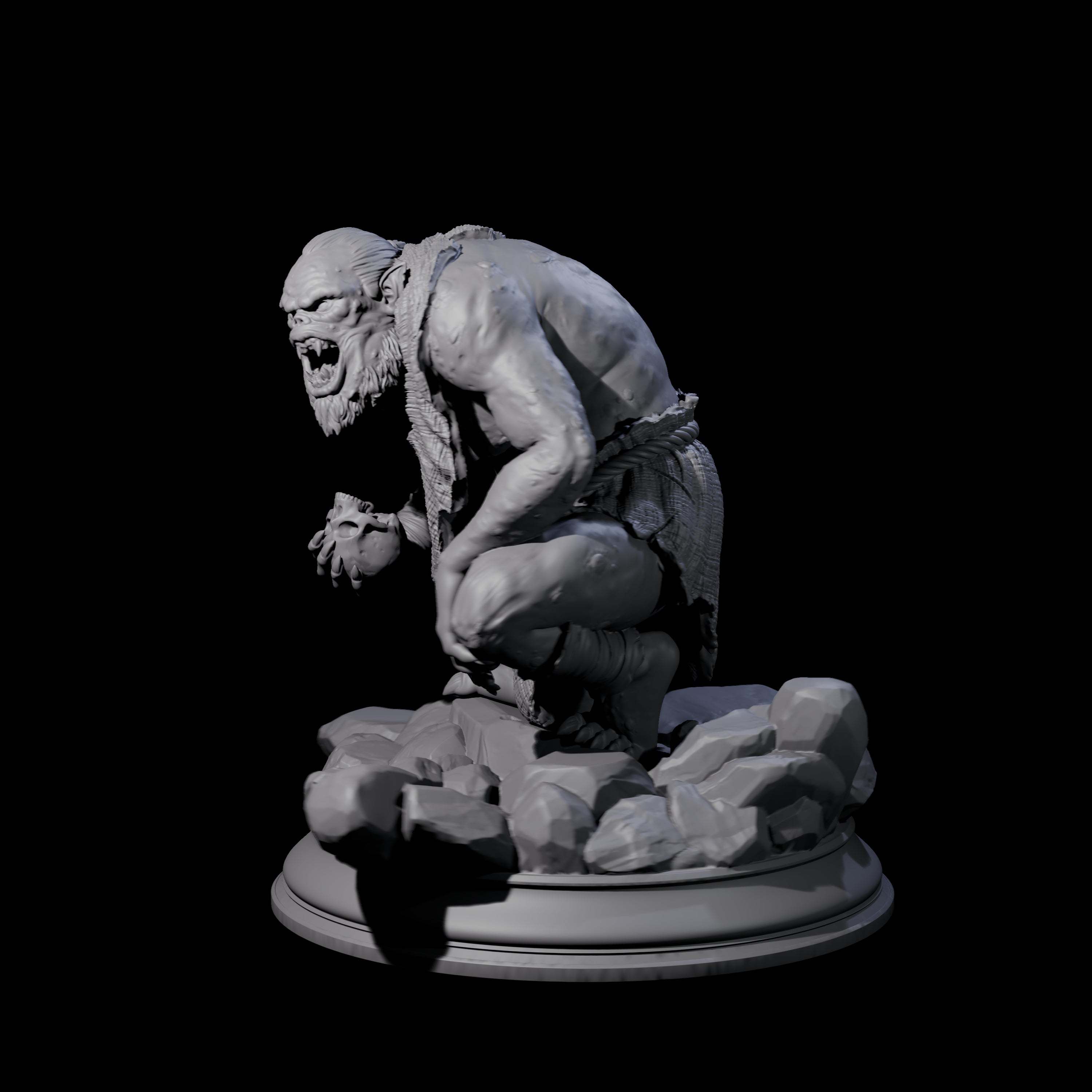 Disgusting Troglodyte B Miniature for Dungeons and Dragons, Pathfinder or other TTRPGs