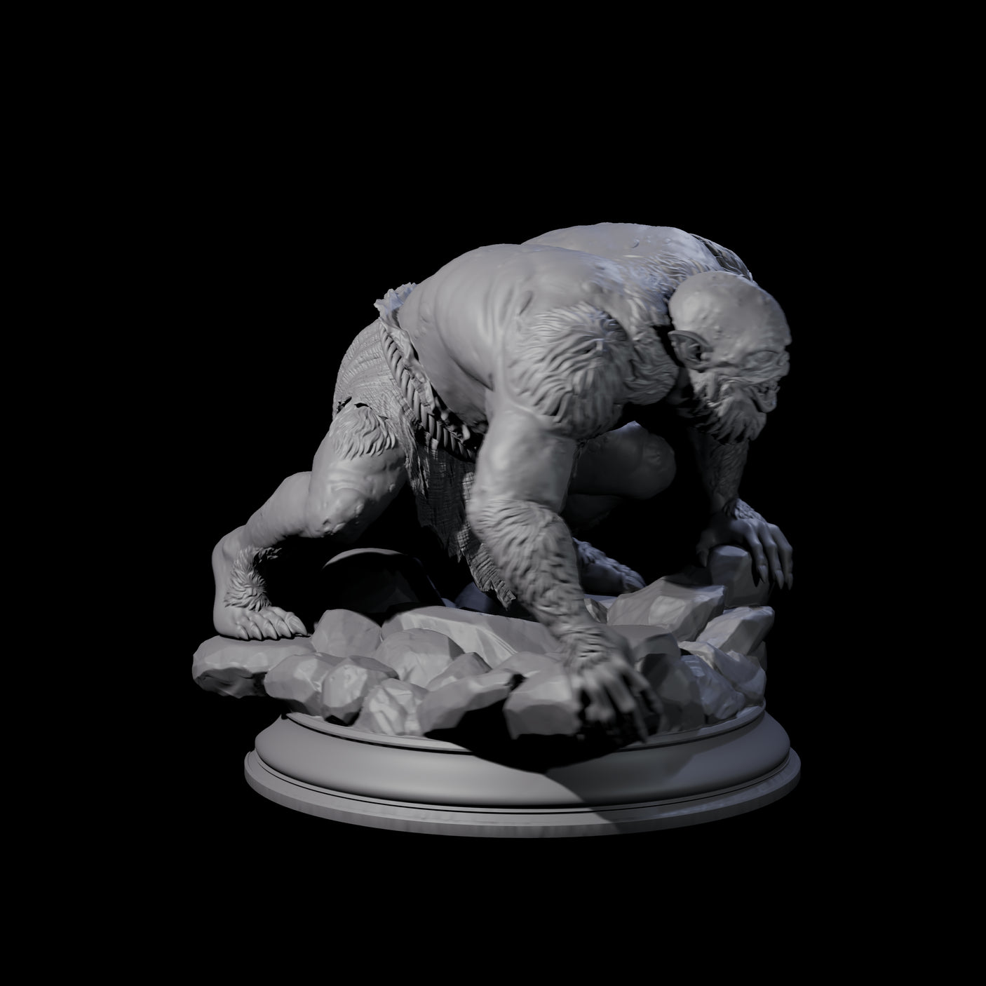 Disgusting Troglodyte C Miniature for Dungeons and Dragons, Pathfinder or other TTRPGs