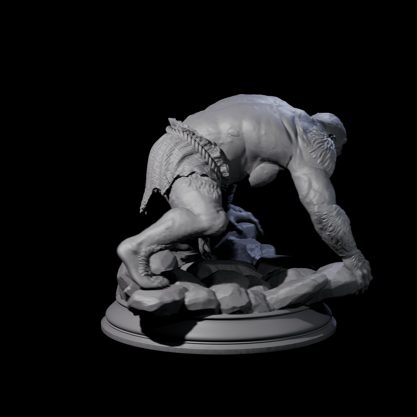 Disgusting Troglodyte C Miniature for Dungeons and Dragons, Pathfinder or other TTRPGs