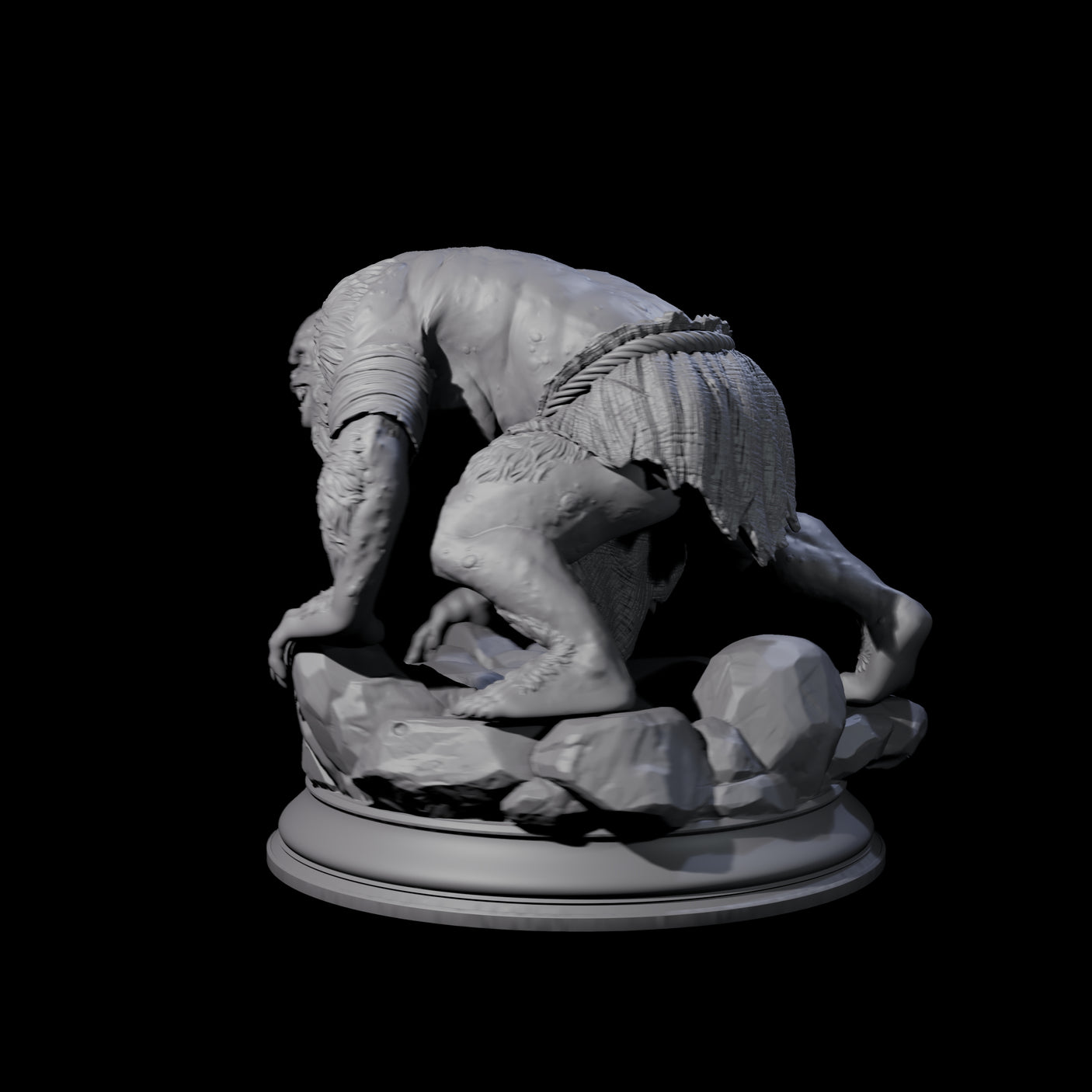 Disgusting Troglodyte C Miniature for Dungeons and Dragons, Pathfinder or other TTRPGs