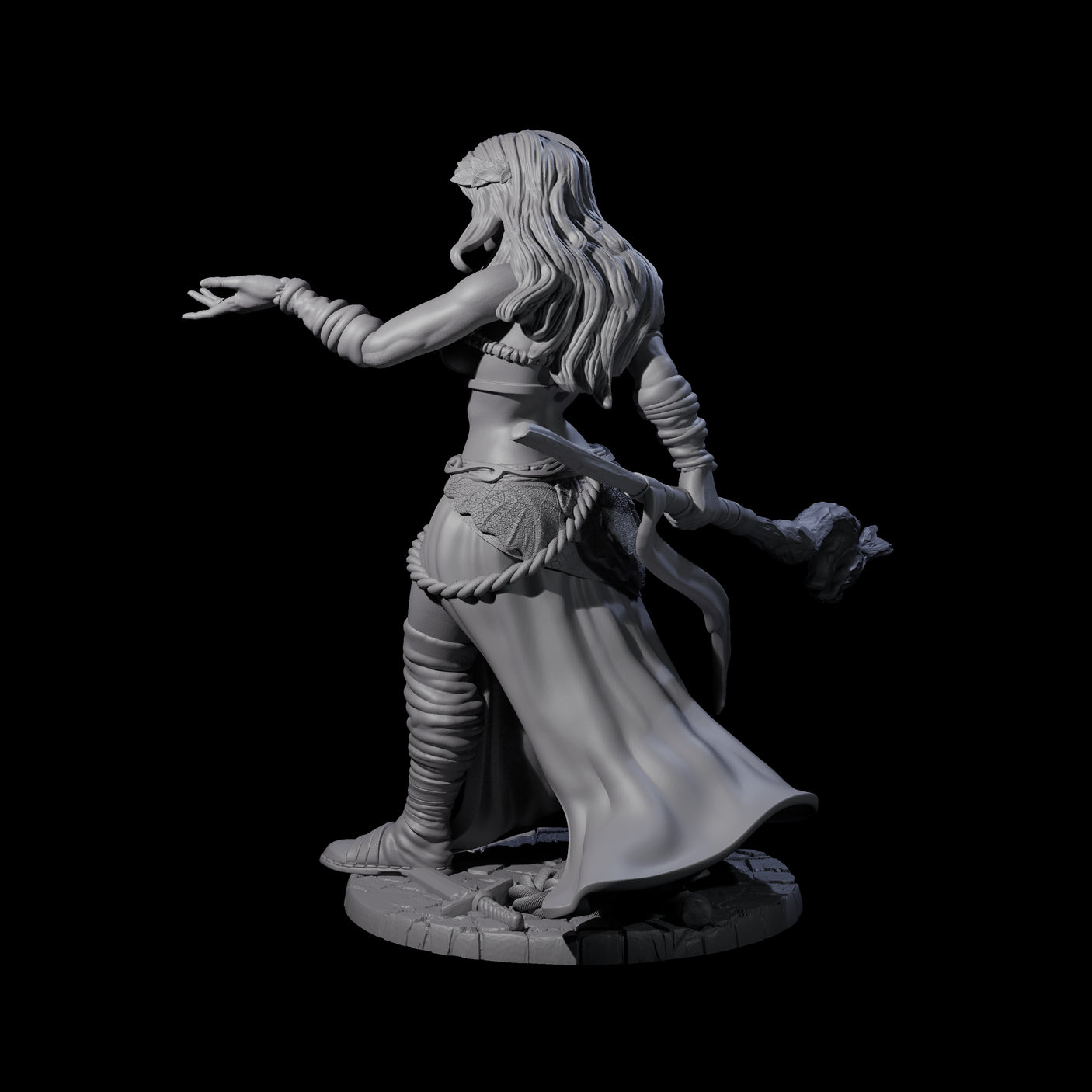 Distracting Wizard Miniature for Dungeons and Dragons, Pathfinder or other TTRPGs