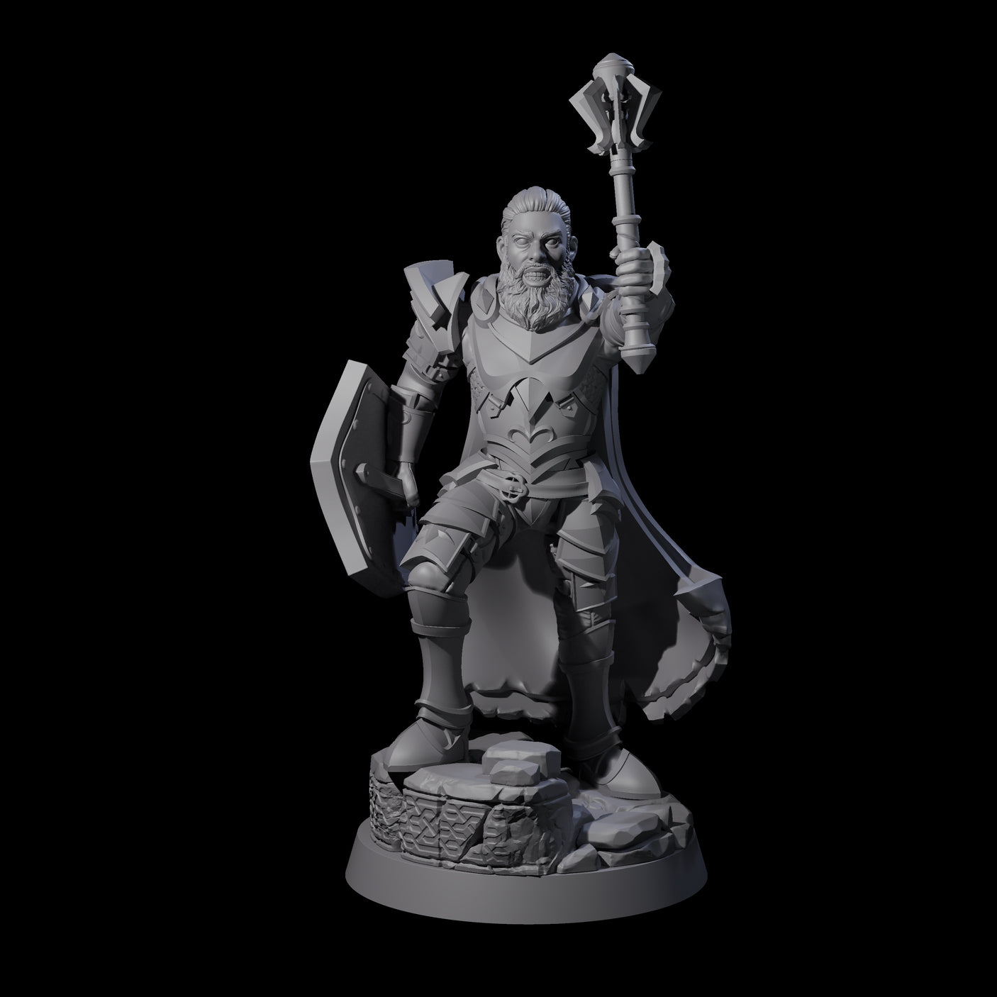 Divine Grinning Cleric Miniature for Dungeons and Dragons, Pathfinder or other TTRPGs