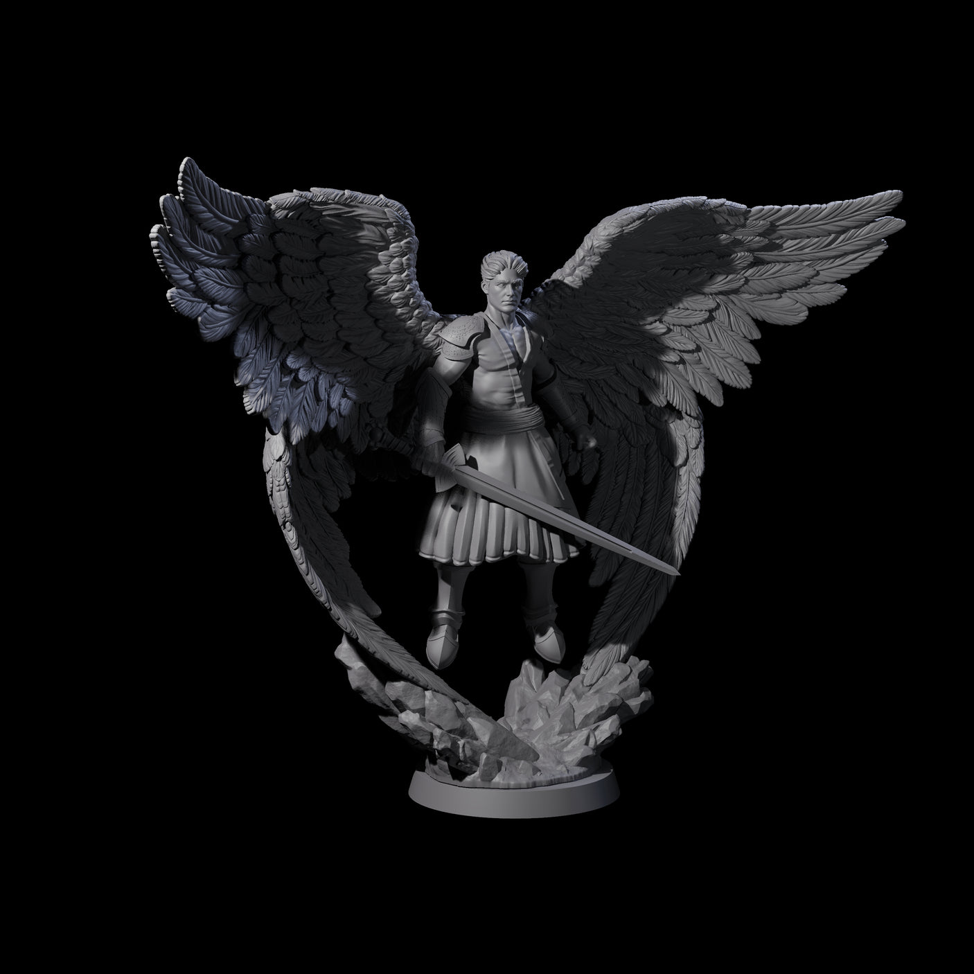 Divine Poofed Out Solar A Miniature for Dungeons and Dragons, Pathfinder or other TTRPGs