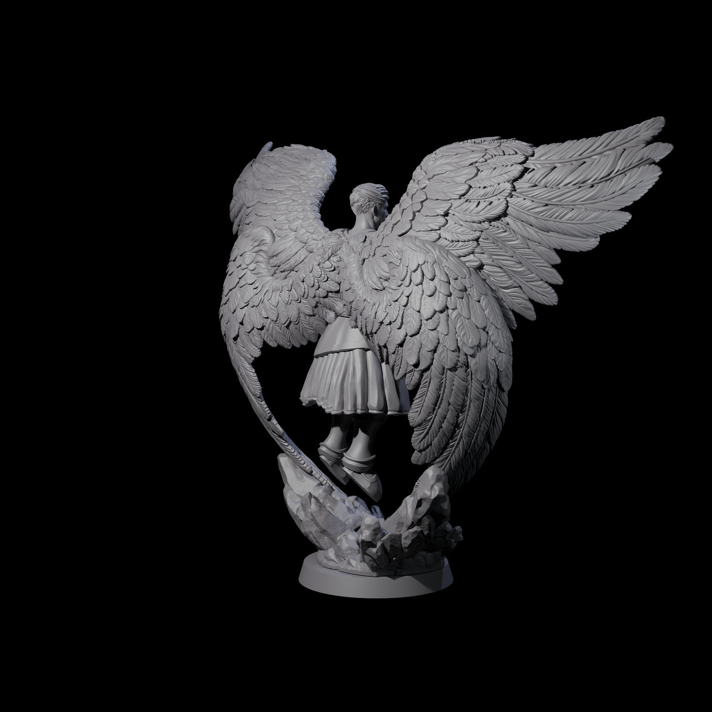 Divine Poofed Out Solar A Miniature for Dungeons and Dragons, Pathfinder or other TTRPGs