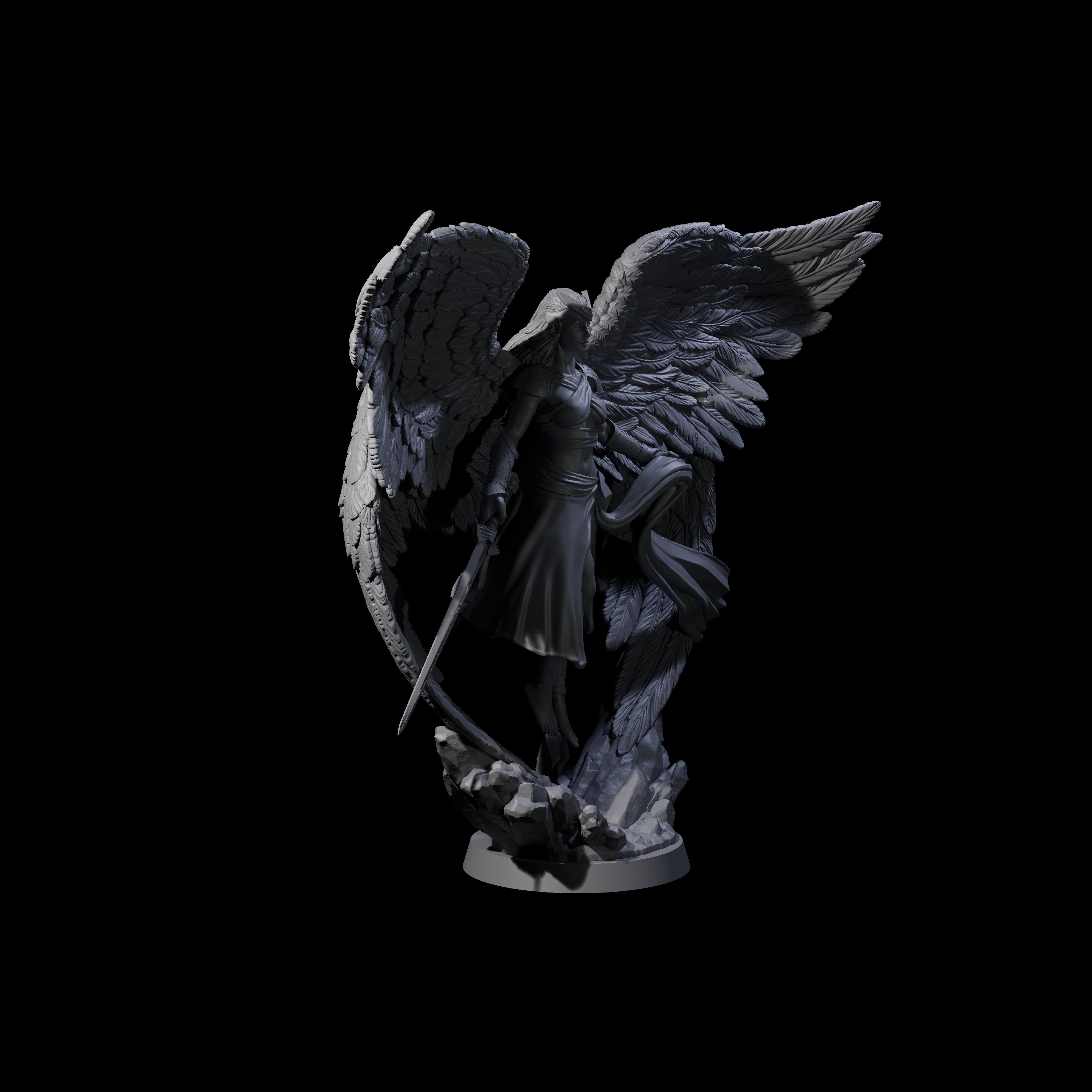 Divine Poofed Out Solar B Miniature for Dungeons and Dragons, Pathfinder or other TTRPGs