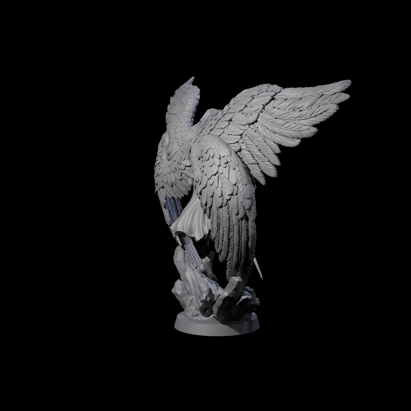 Divine Poofed Out Solar B Miniature for Dungeons and Dragons, Pathfinder or other TTRPGs