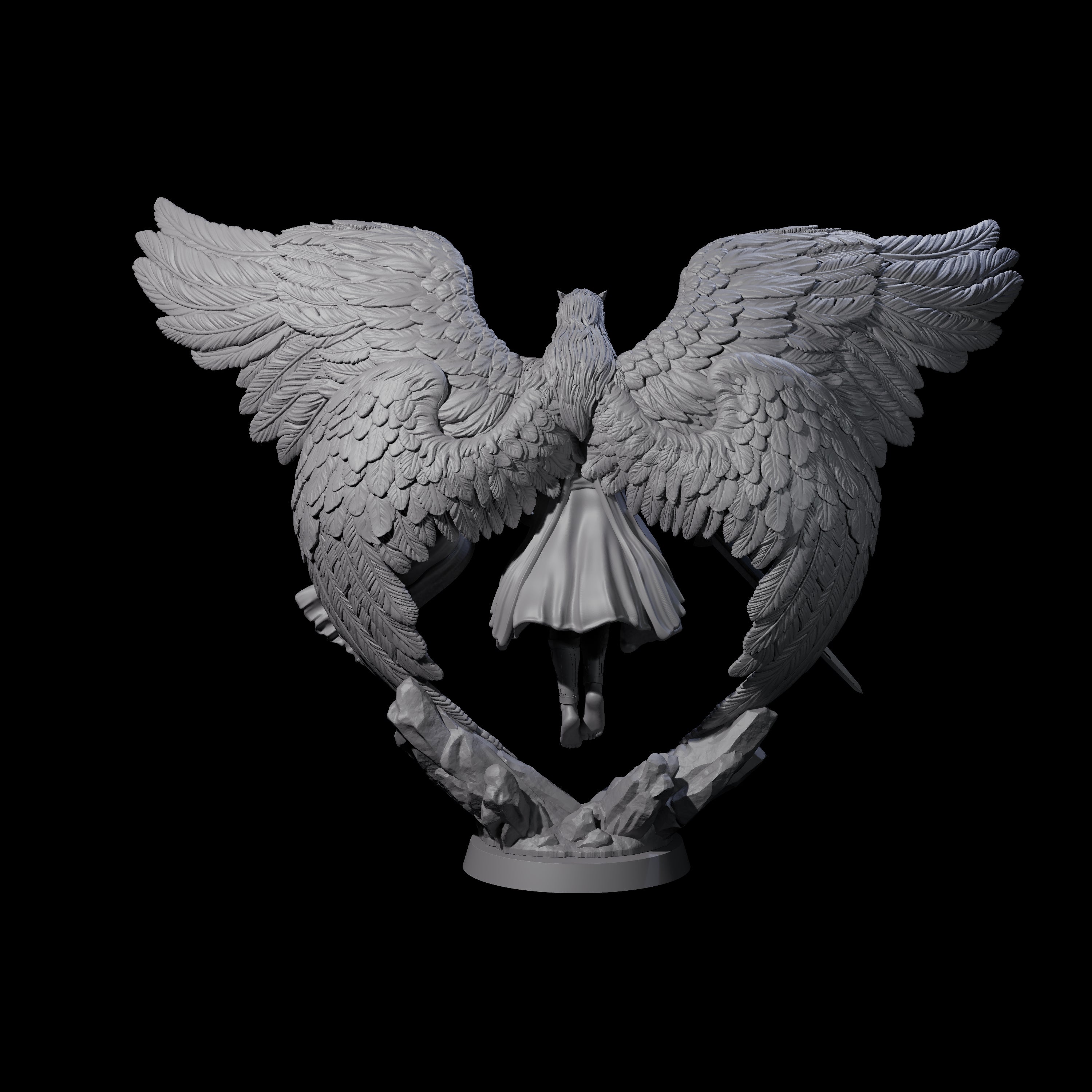 Divine Poofed Out Solar B Miniature for Dungeons and Dragons, Pathfinder or other TTRPGs