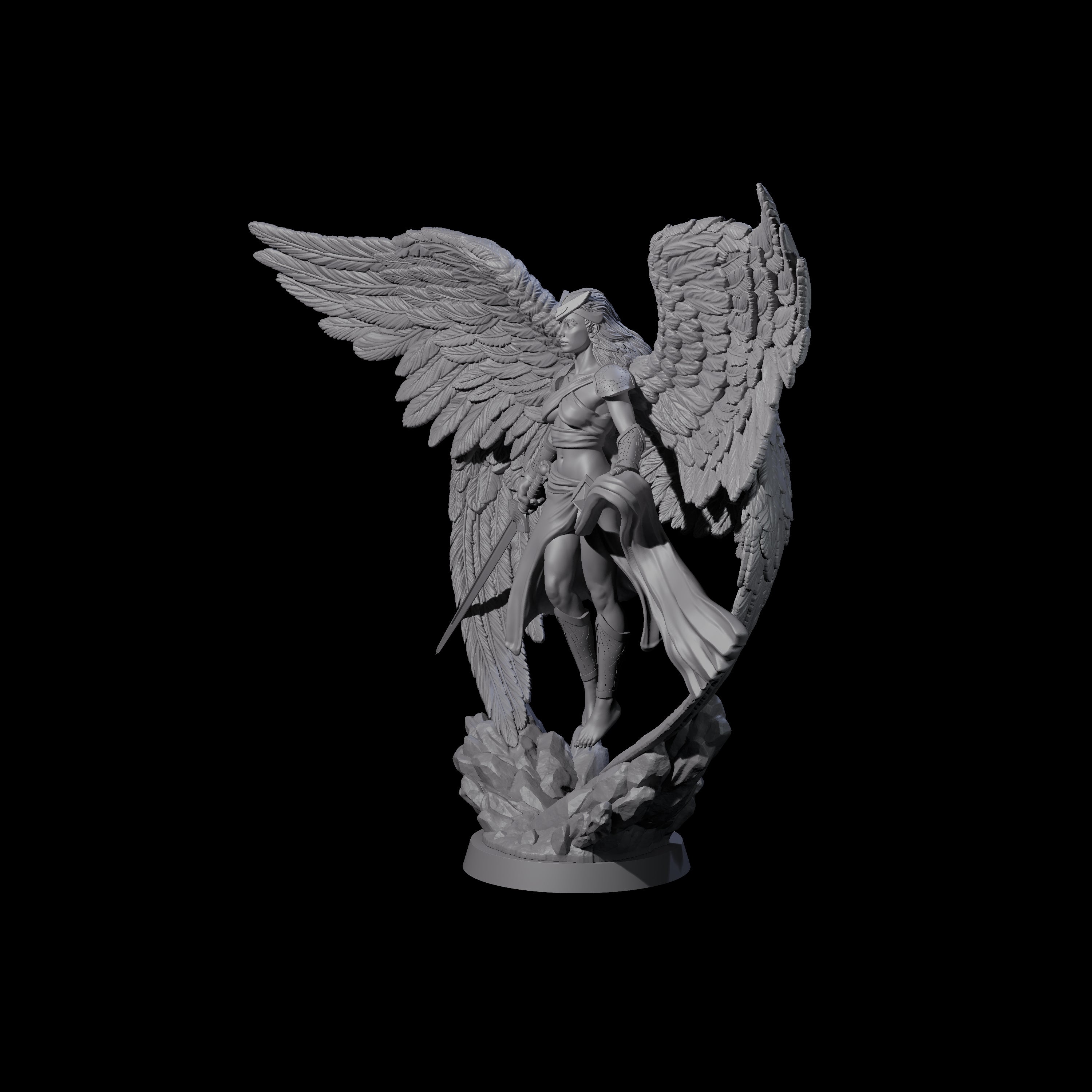 Divine Poofed Out Solar B Miniature for Dungeons and Dragons, Pathfinder or other TTRPGs